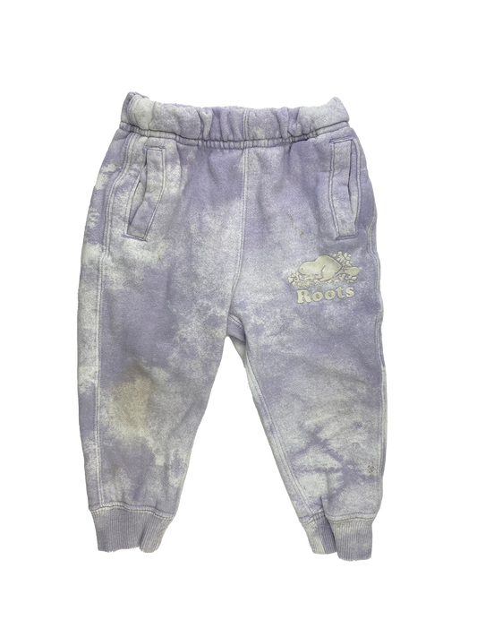 ❗️Stained: Roots Purple Tie Dye Sweatpants 12-18M