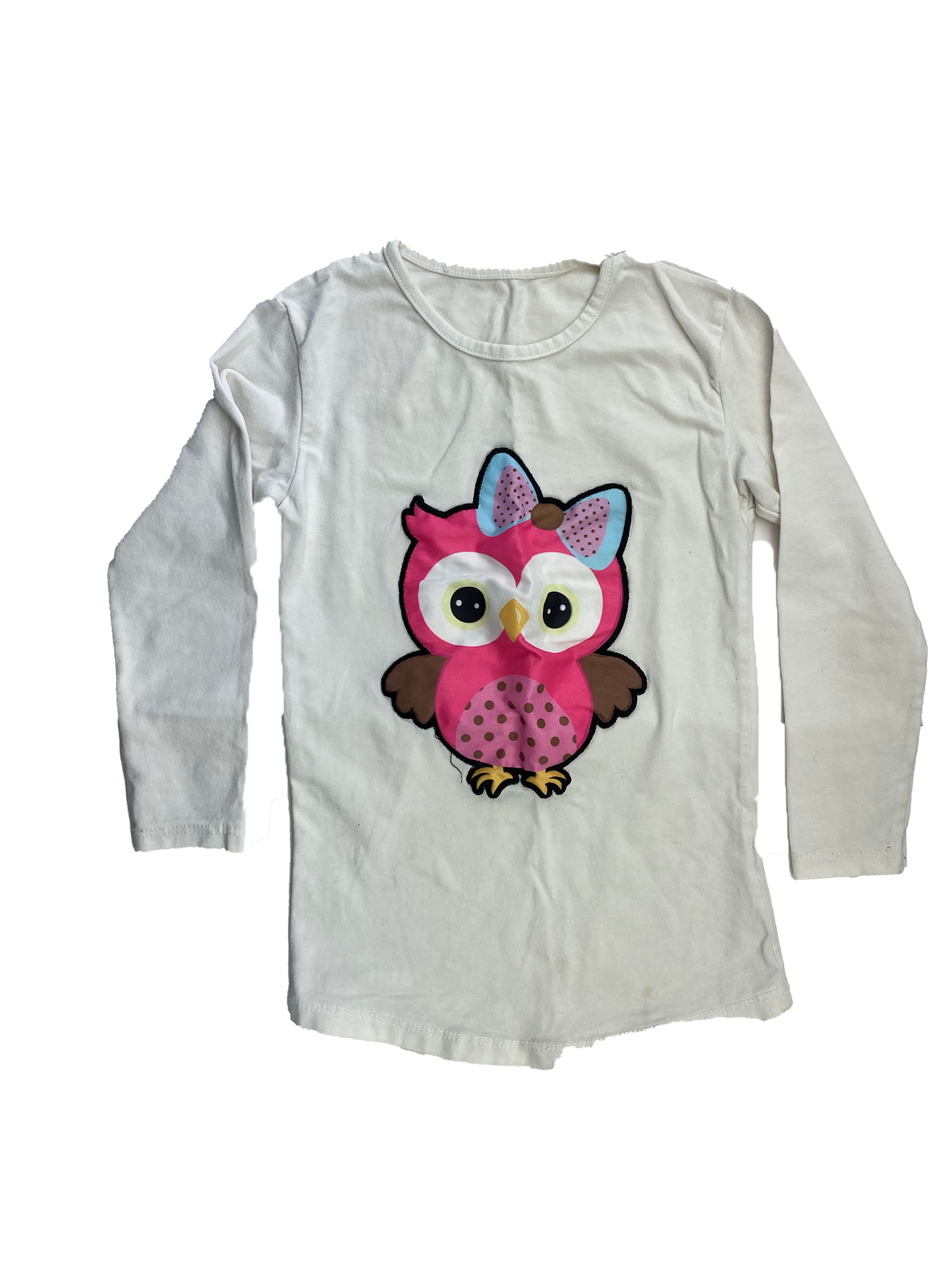 ❗️Stain: Turgutlar White Long Sleeve Shirt with Owl 4