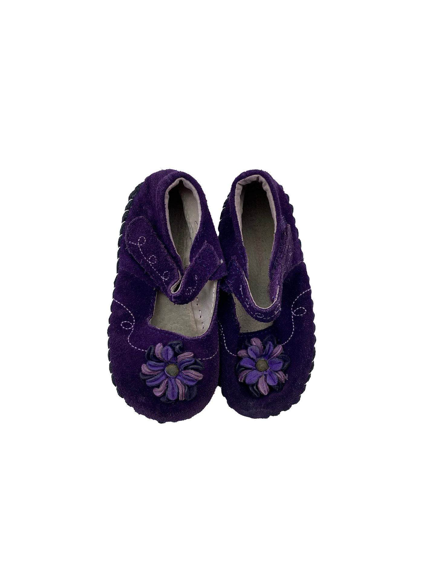 Pediped Purple Shoes with Flowers 18-24M