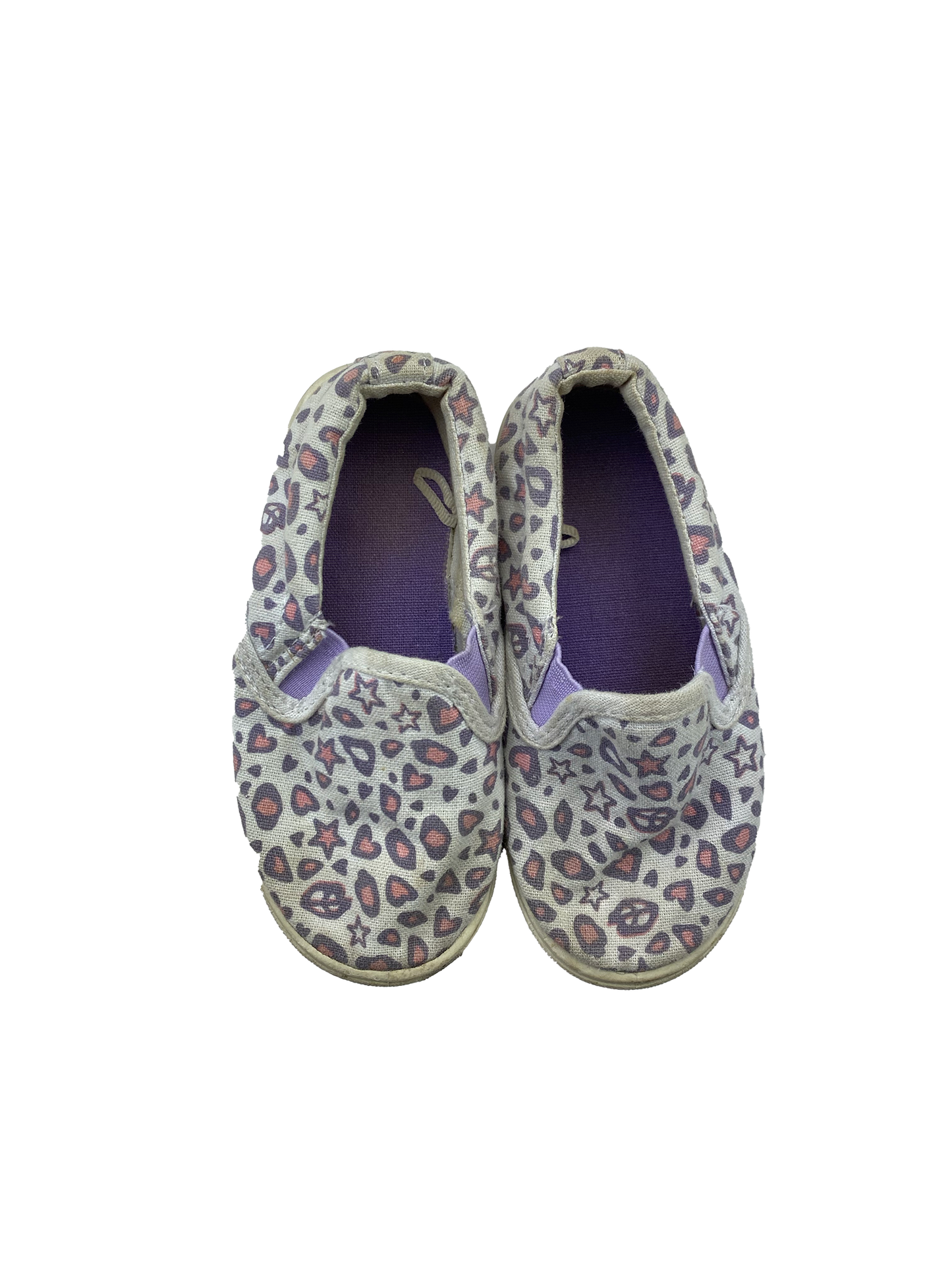 White Slip-On Shoes with Pink Cheetah Pattern 8