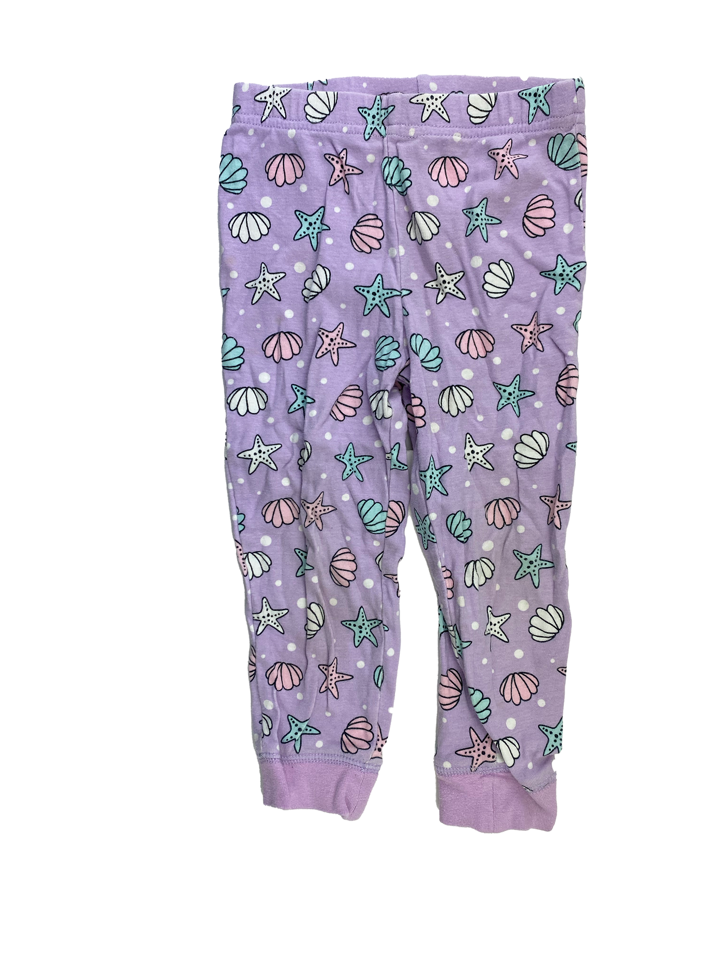 George Purple PJ Bottoms with Seashells 3T