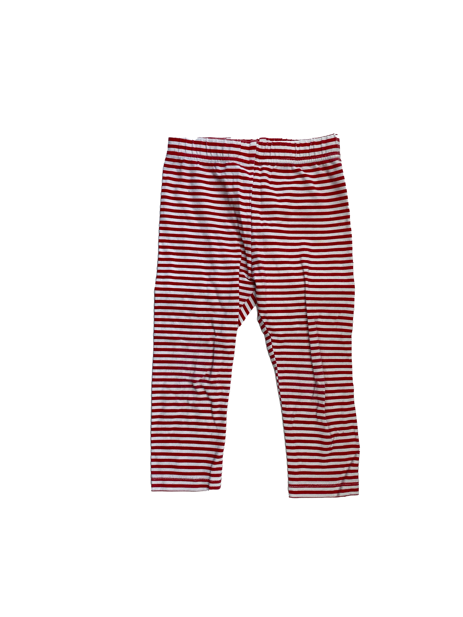 George Red & White Striped Leggings 18-24M