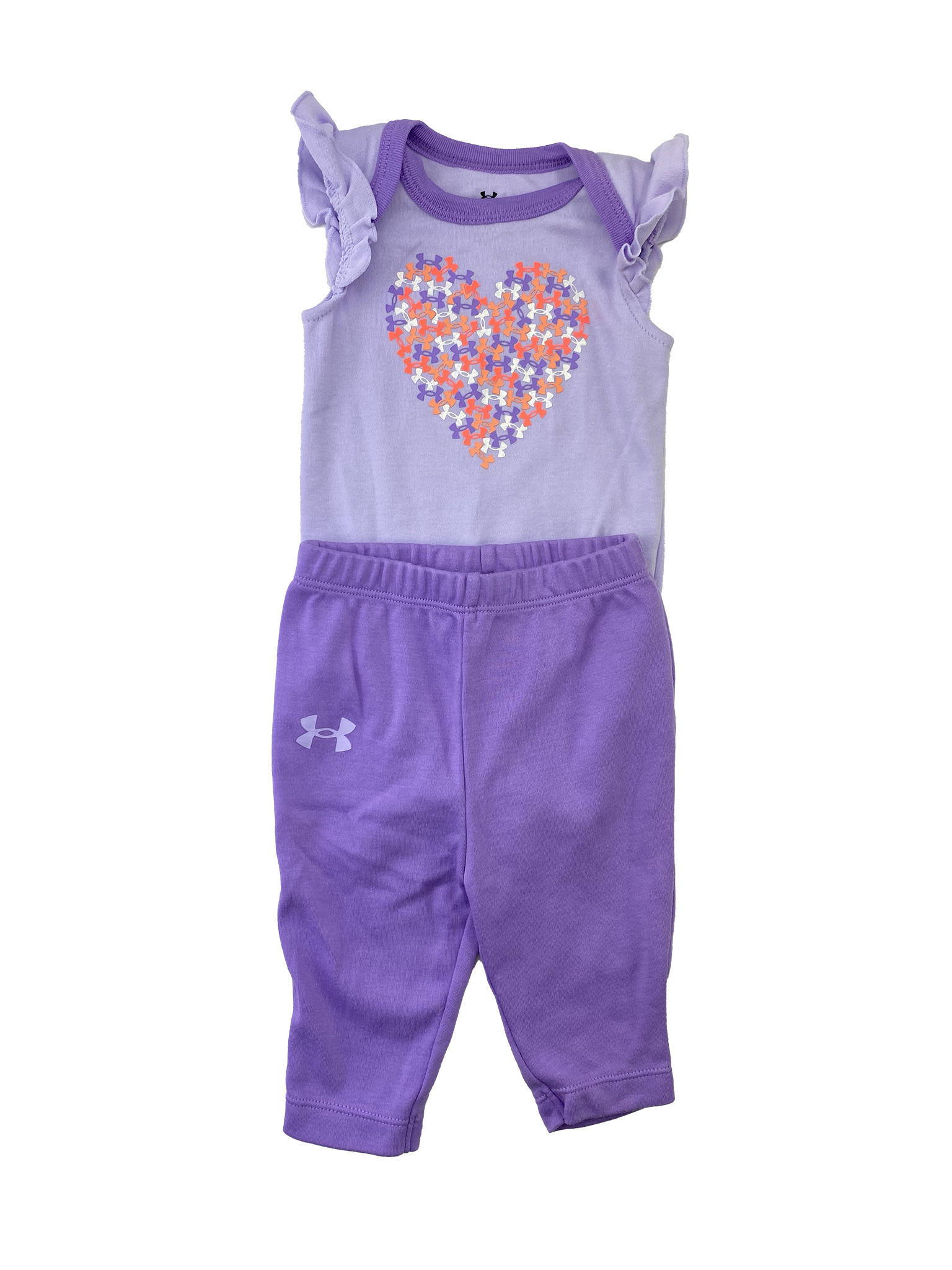 Under Armour Purple 2 Piece Set Tank Top Onesie Pants 0 3M