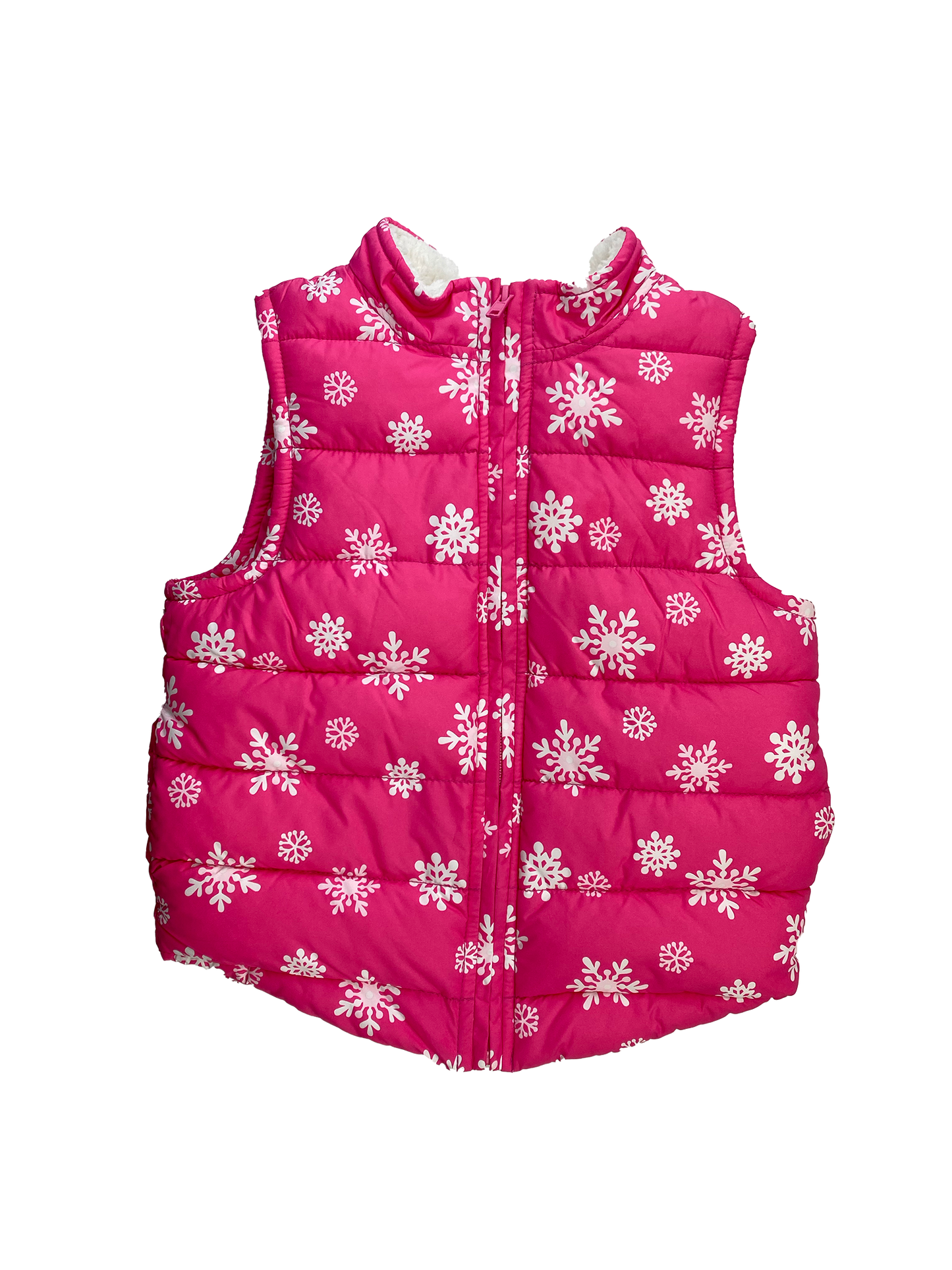 Gymboree Pink Vest with White Snowflakes 7-8