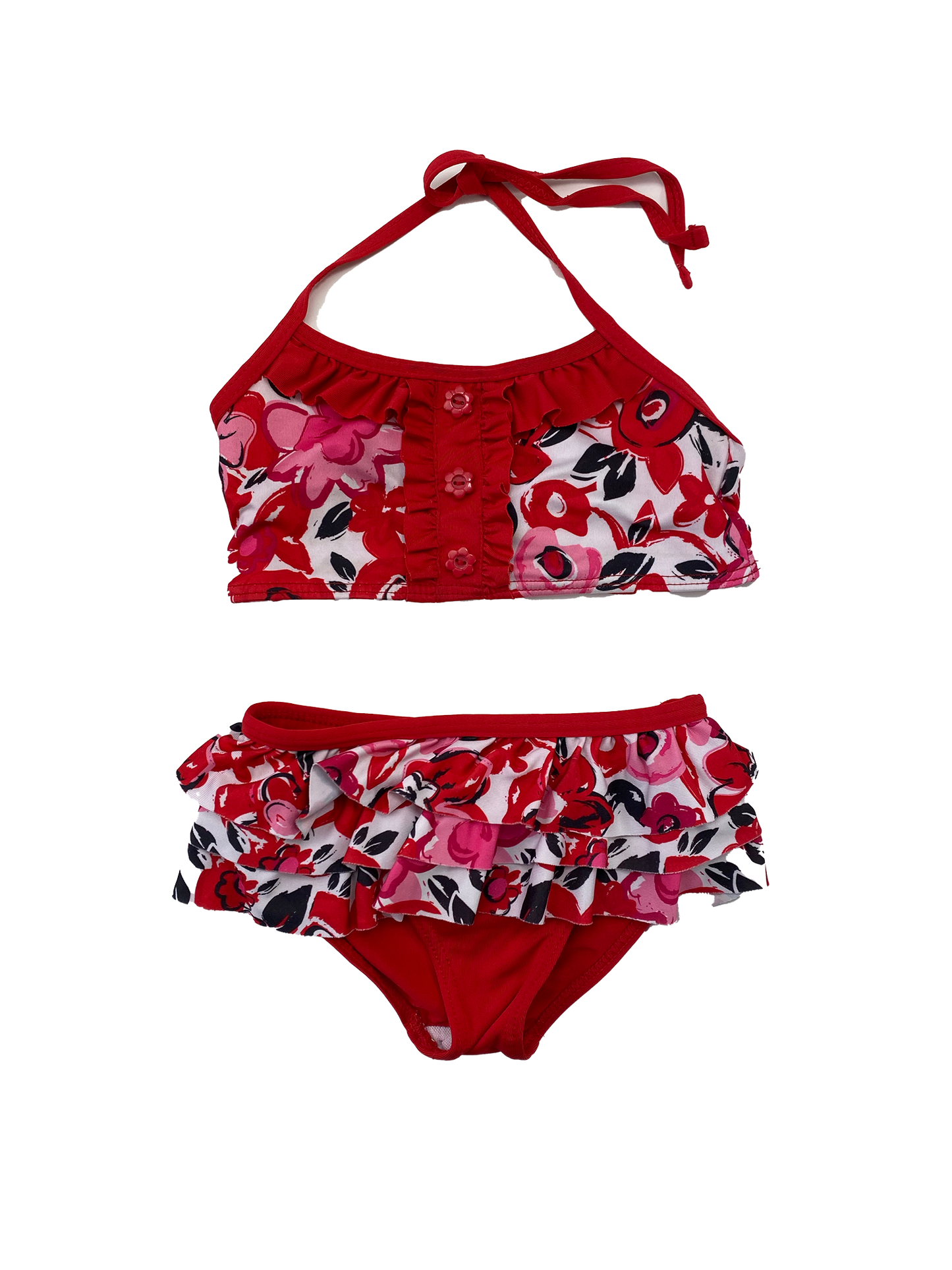Penny M Red Bikini with Flowers 4