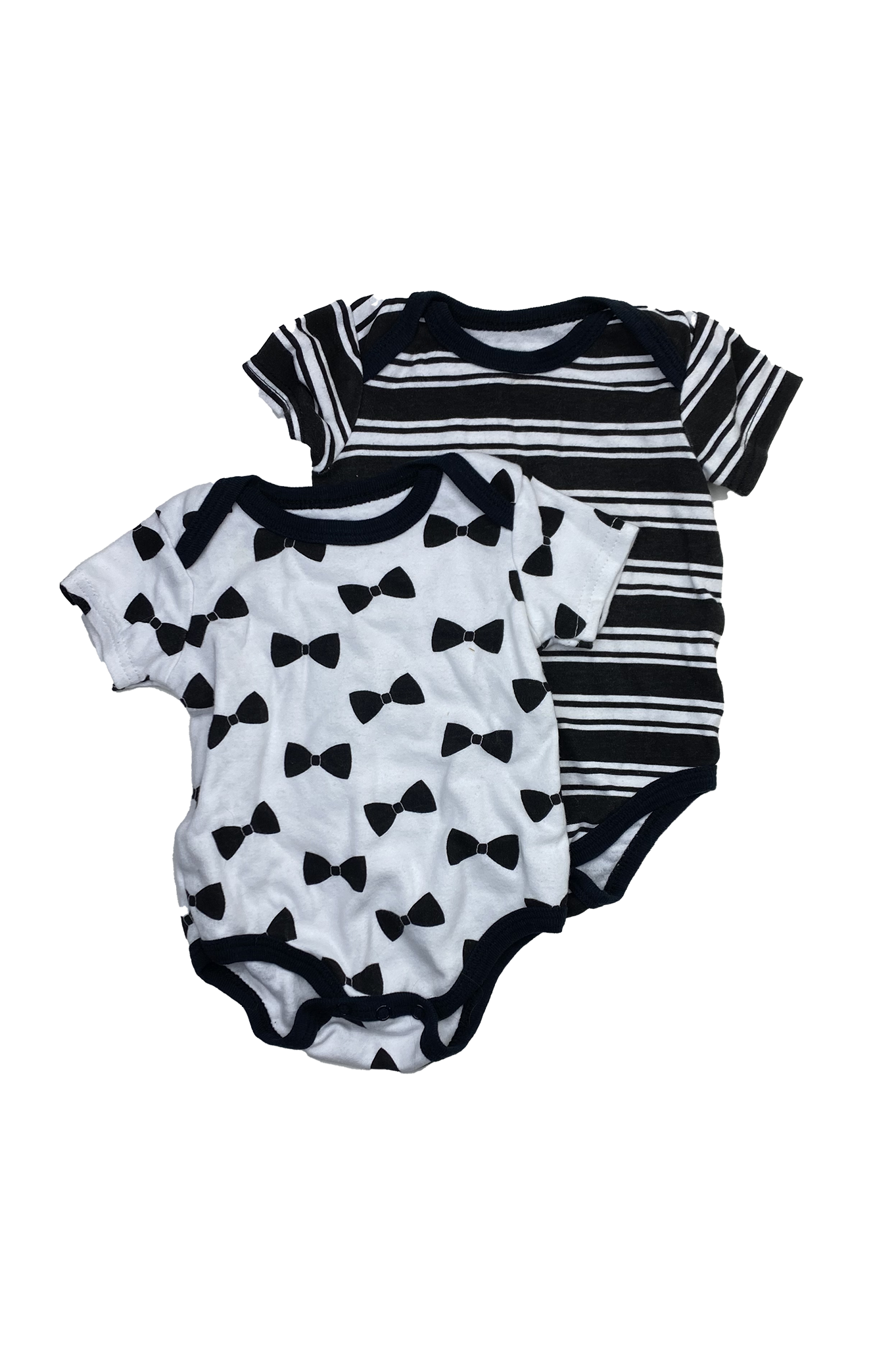 Sweet & Soft 2-Piece Set Black & White Onesies 6-9M