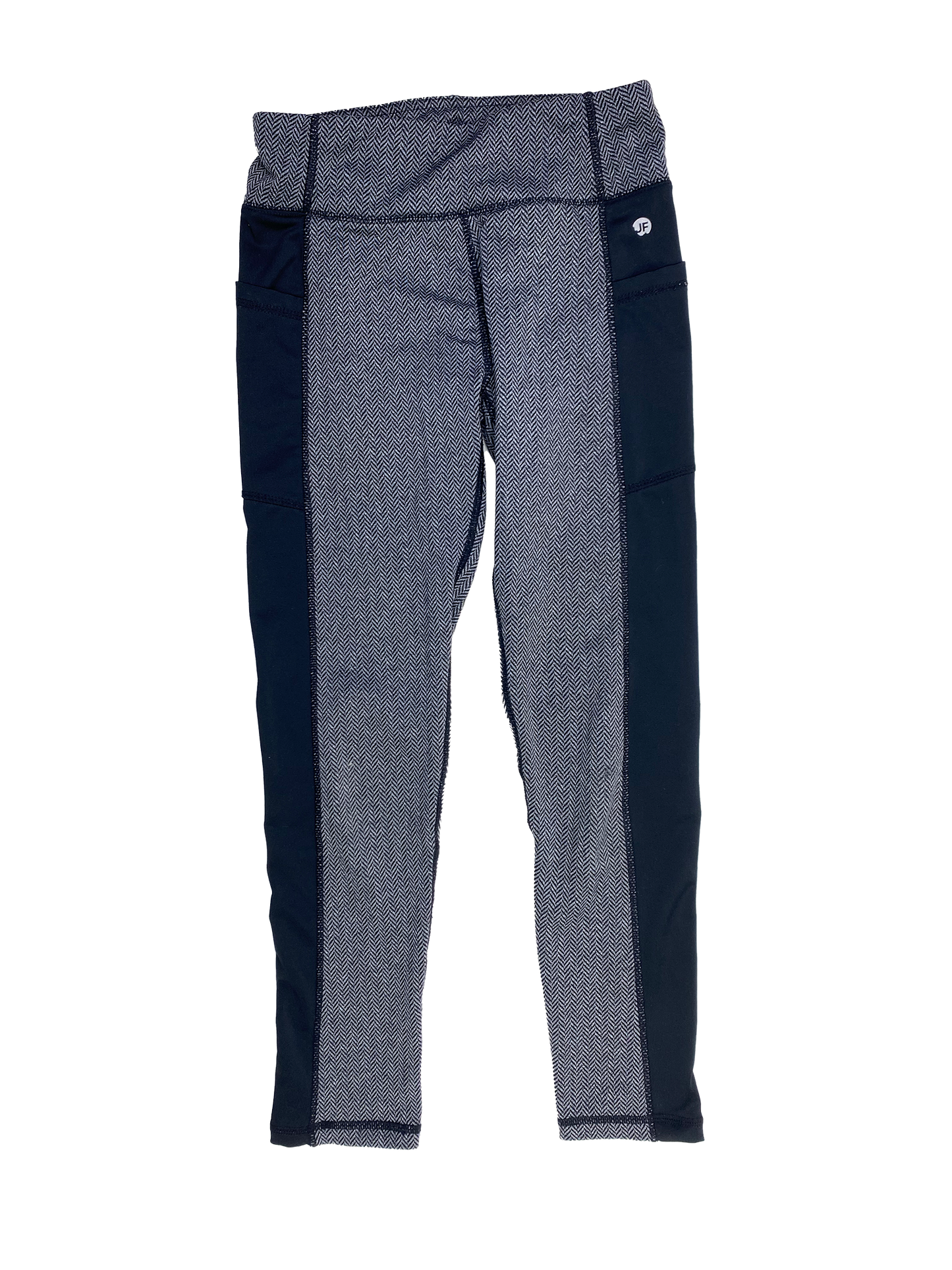 Joe Fresh Black & Grey Active Leggings 7-8