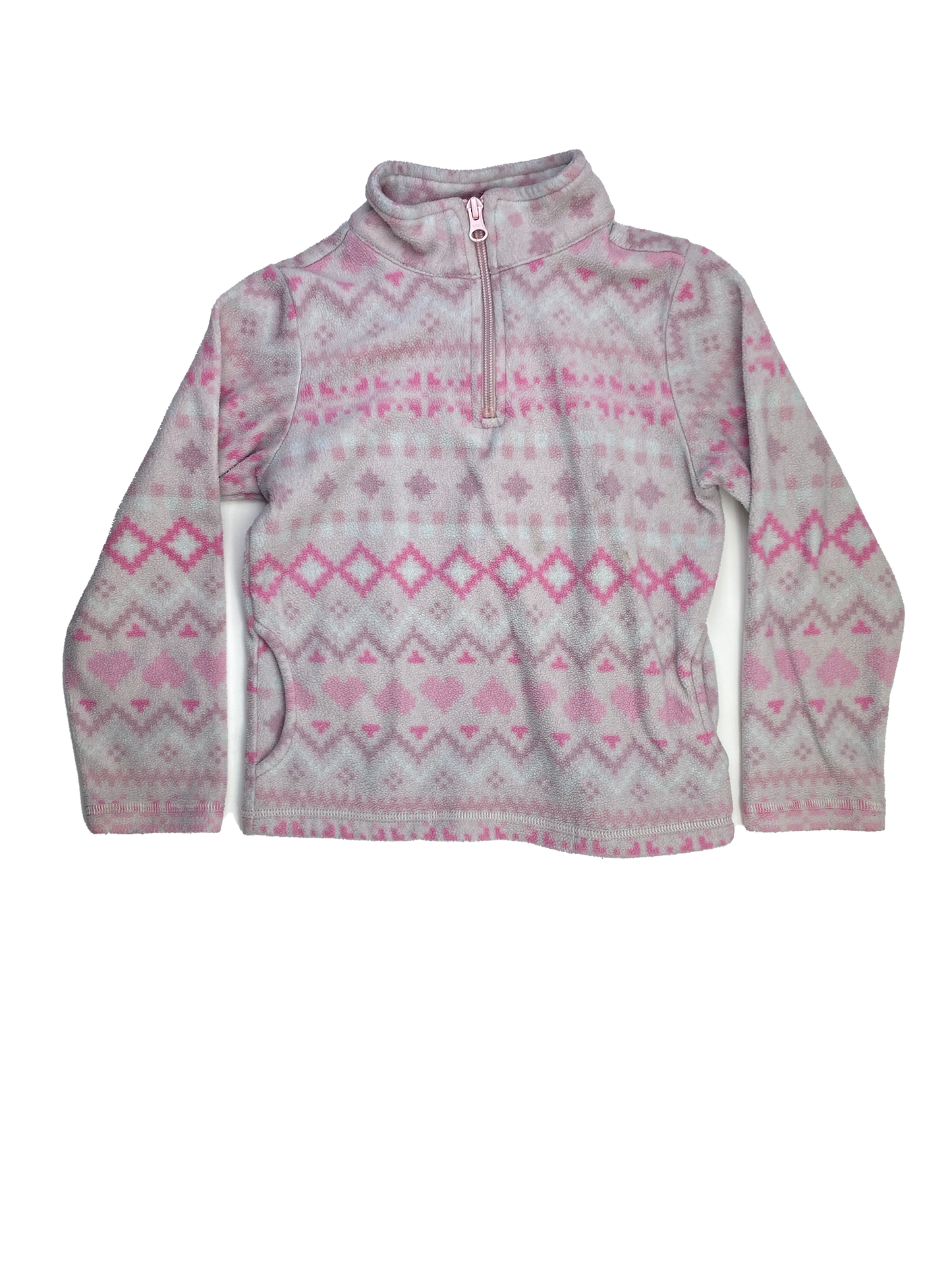 The Children's Place Pink Fleece Half-Zip Sweater 5-6