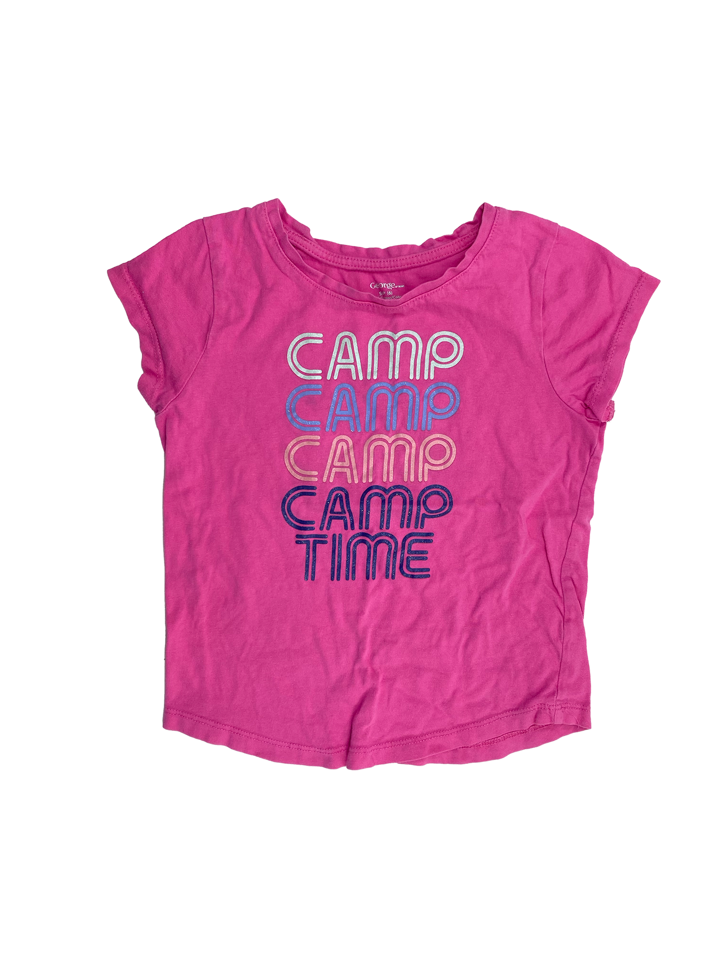 George Pink T-Shirt with "Camp Time" 6