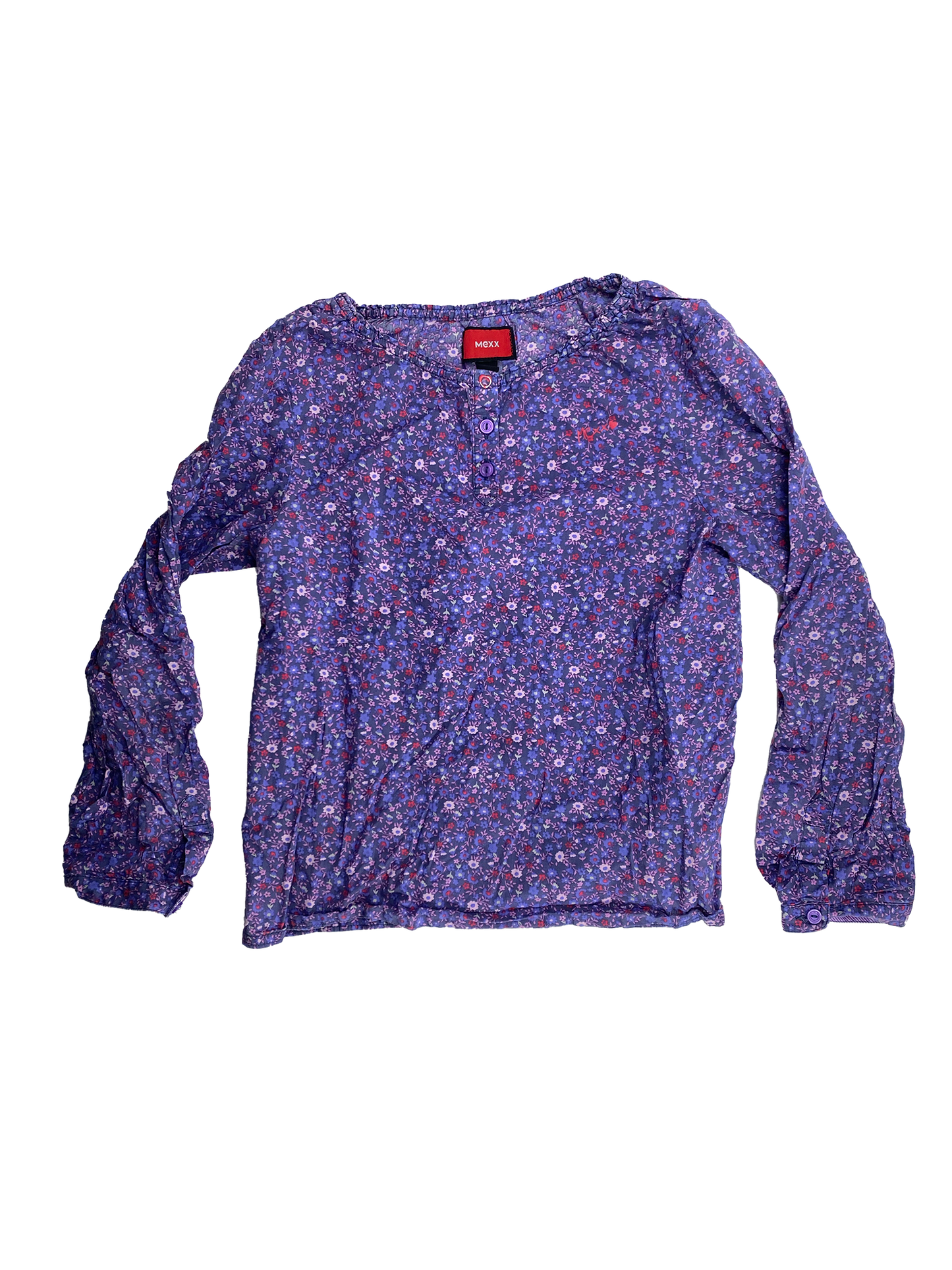 Mexx Purple Long Sleeve Shirt with Flowers 9-10