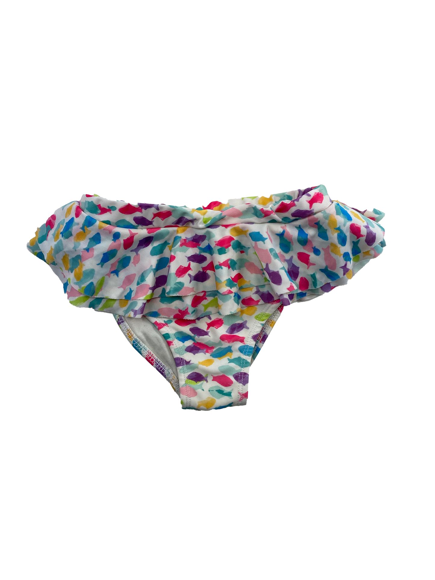 Candlesticks White Swim Bottoms with Multicoloured Fish 4T