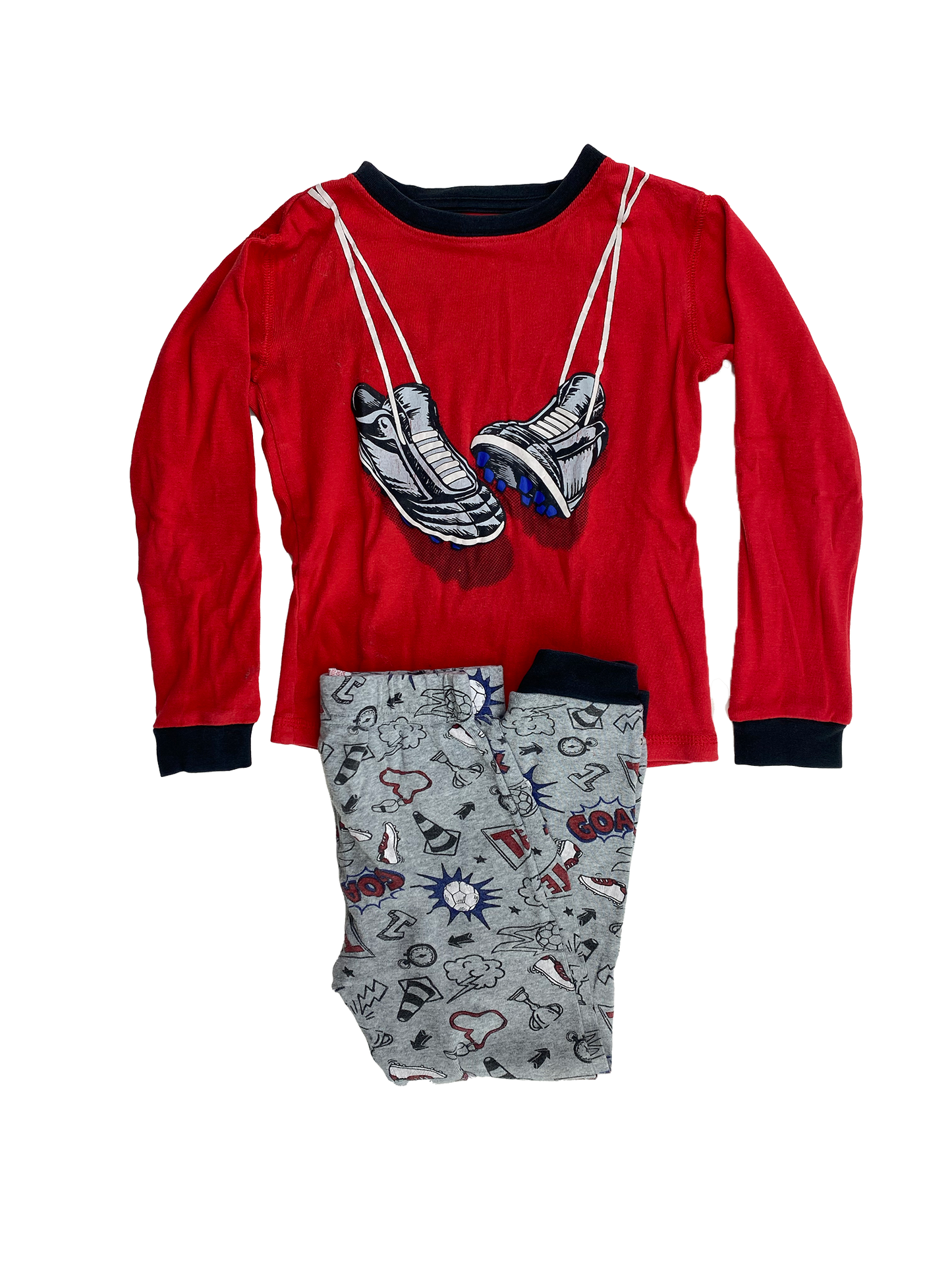 PL Sleep Red & Grey PJ Set with Cleats 5