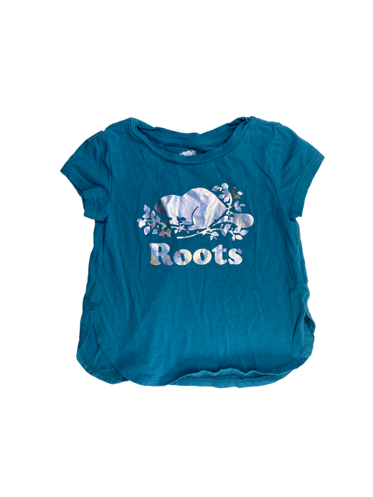 Roots Metallic Logo T-Shirt 2T