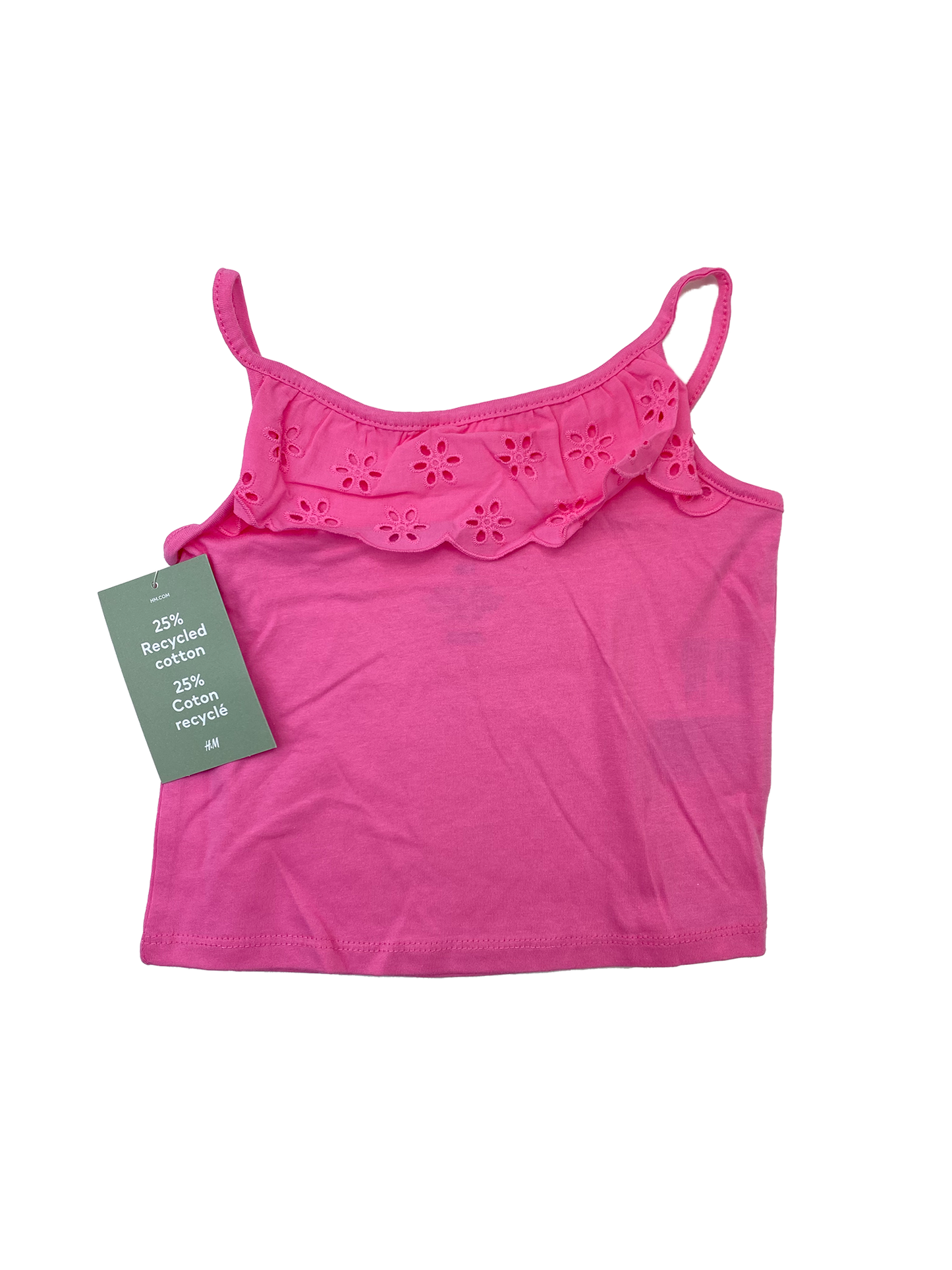H&M Pink Eyelet Tank Top 18M-2TM