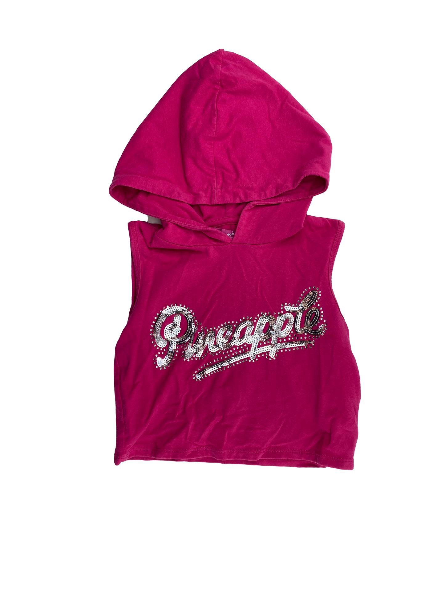 Pink Tank Top Hoodie with "Pineapple" 8-9