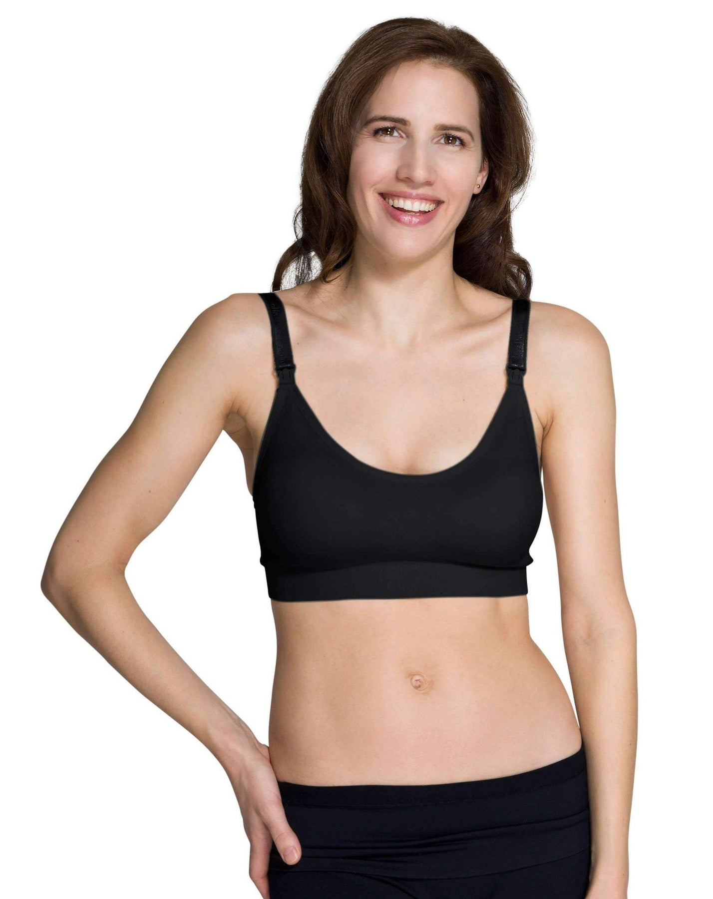 Momzelle Seamless Nursing Bra in Black