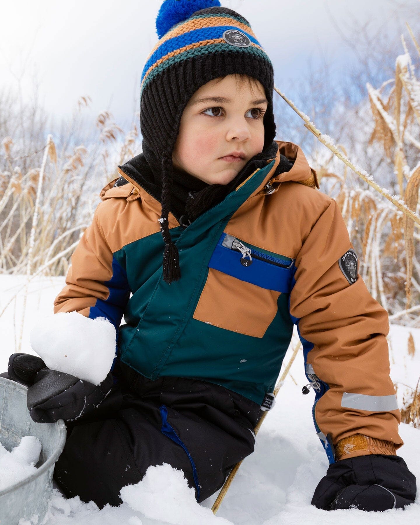 One-Piece Play Snowsuit Colorblocked And Black