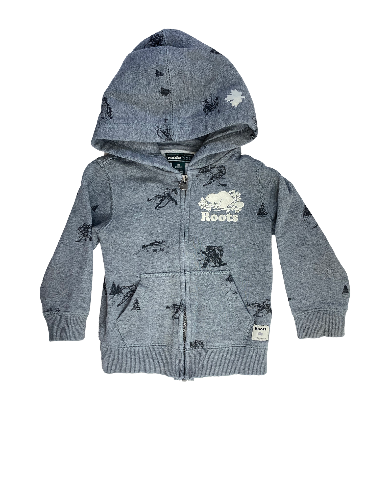 Roots Hockey Zip-Up Hoodie 2T