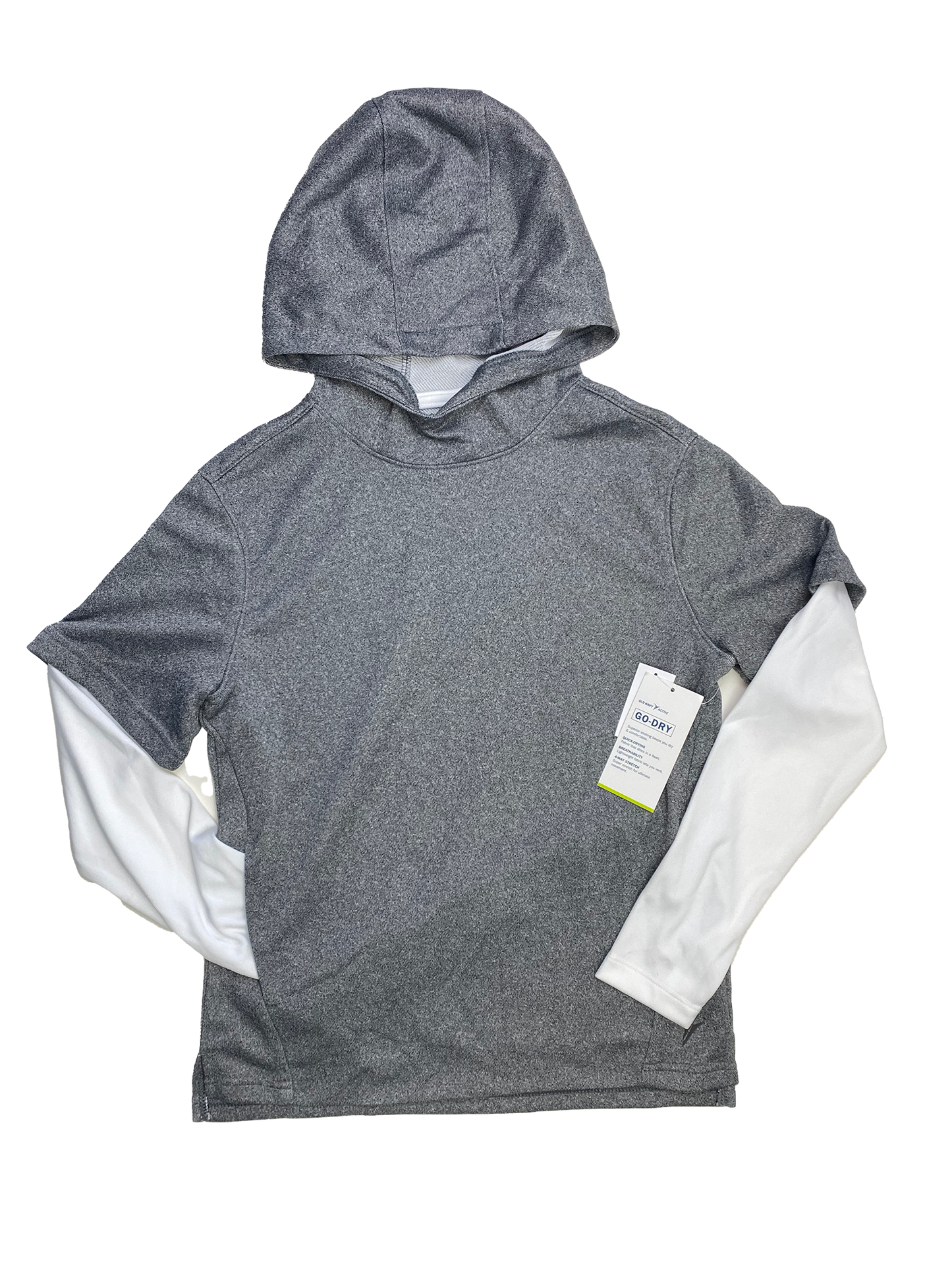 Old Navy Active Grey Pull-Over Hoodie 8