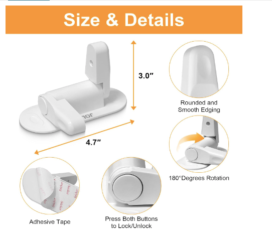 Jolik Door Lever Lock (2 Pack) - Child Safety