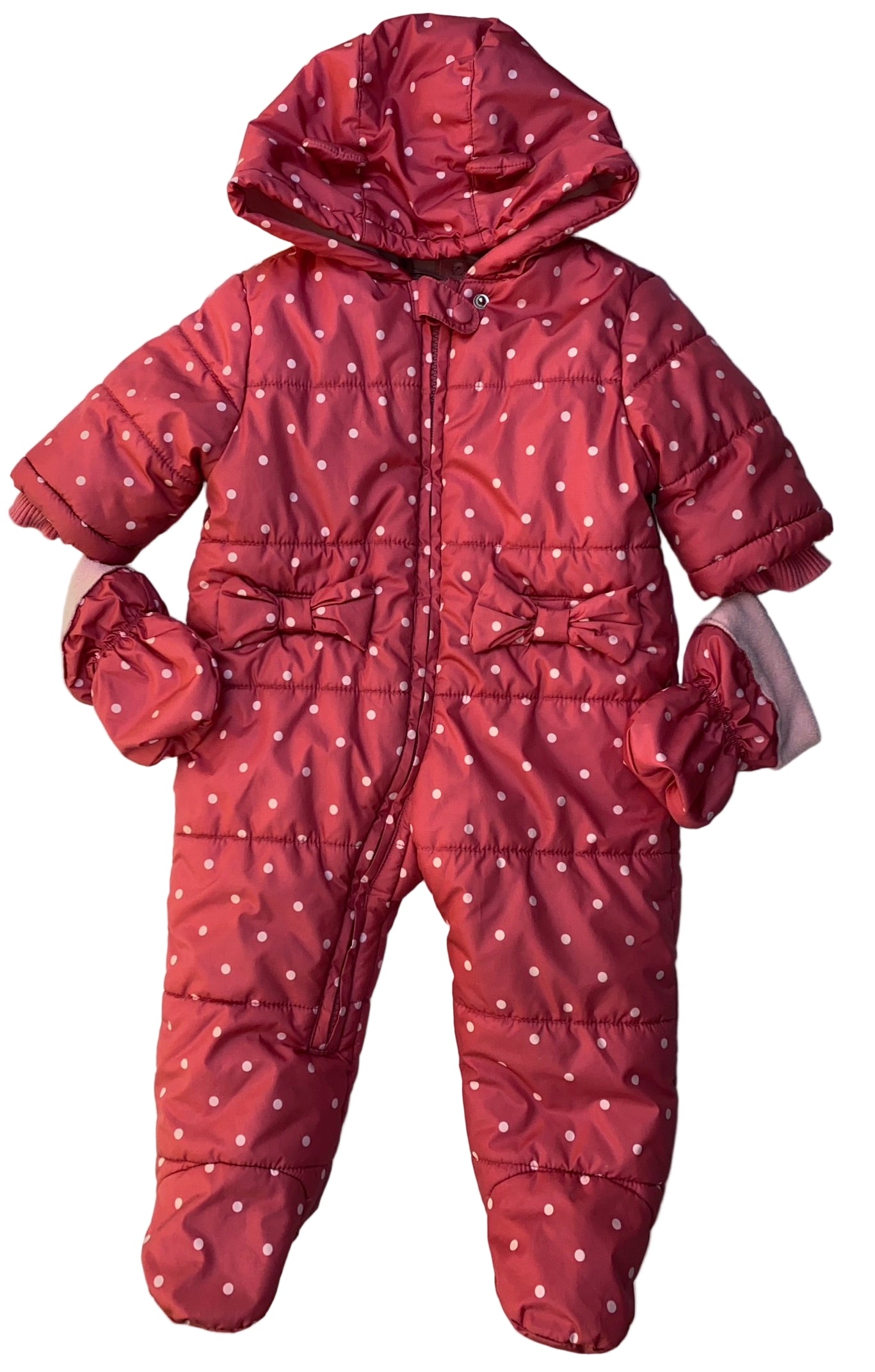 Made With Love Pink Footed Snowsuit 6-9M