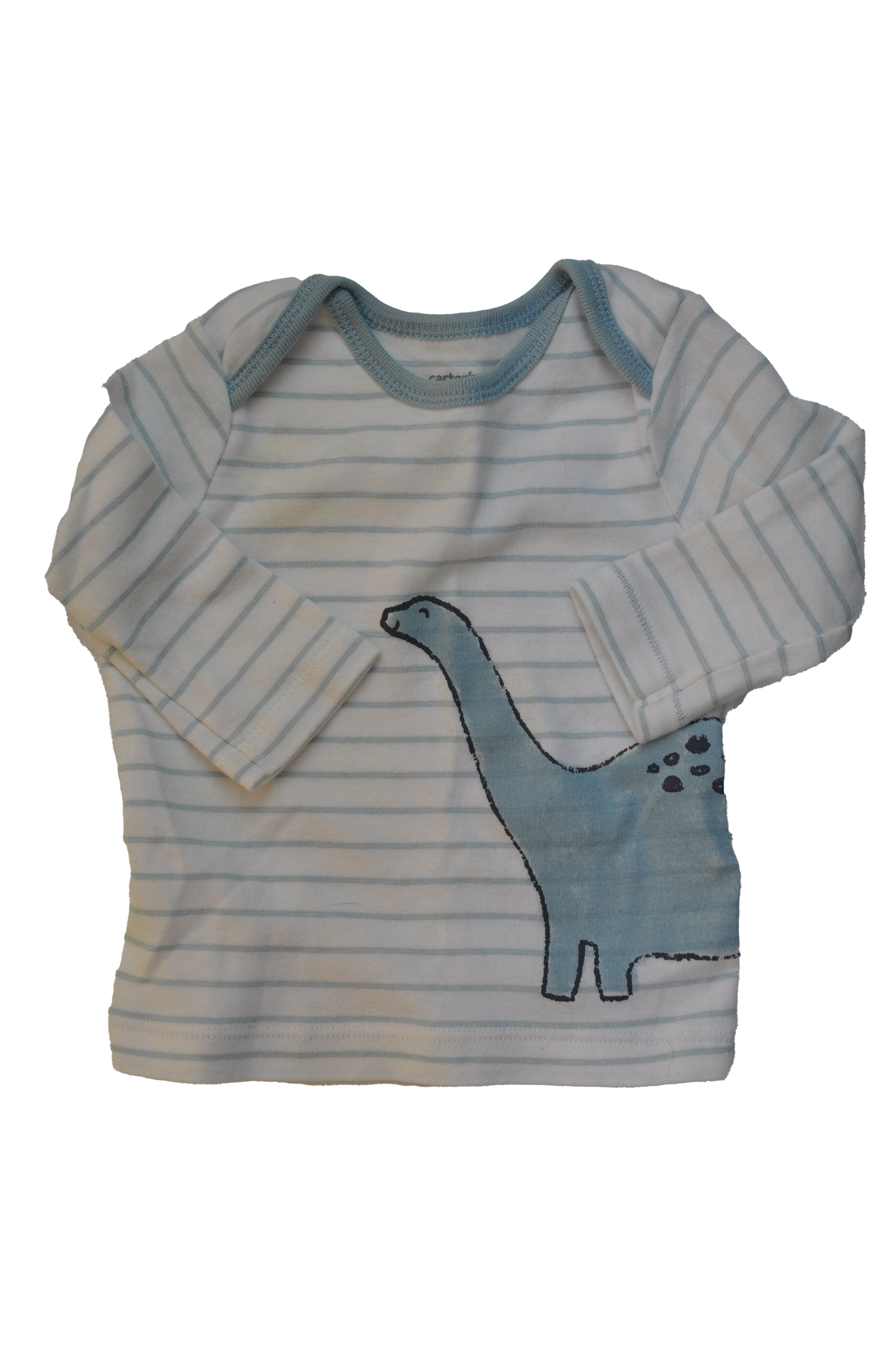 Carter's White Long Sleeve Shirt with Dinosaur 3M