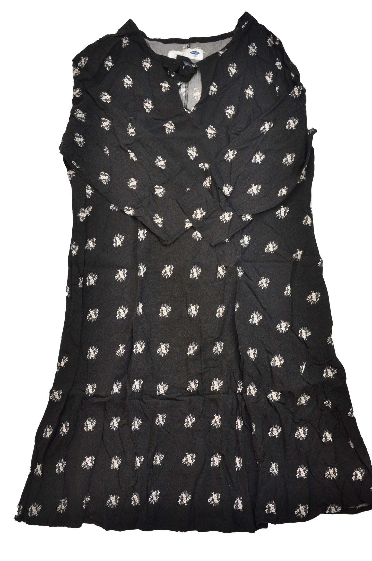 Old Navy Black 3/4 Sleeve Maternity Dress Lg