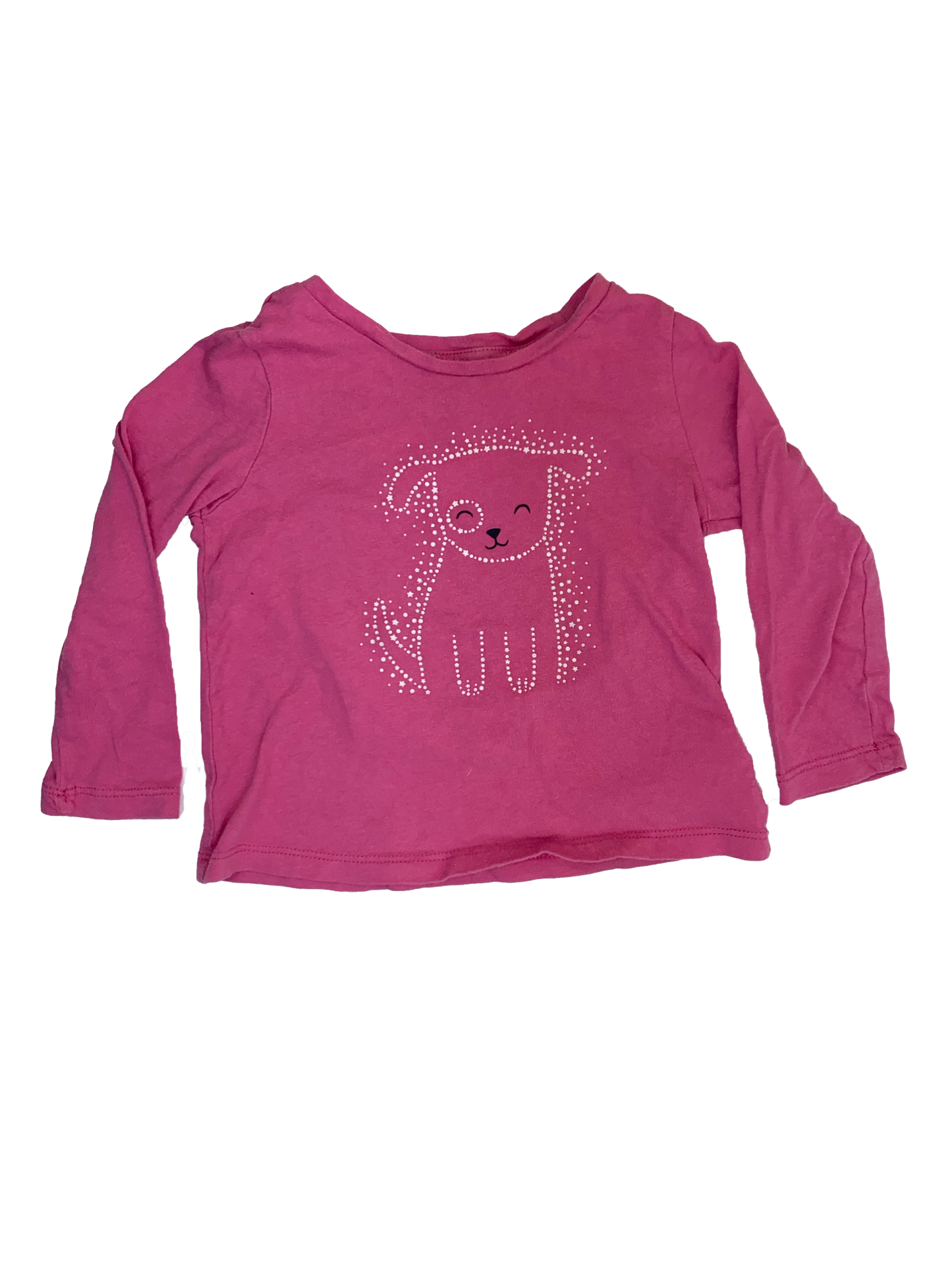 Baby Gap Pink Long Sleeve Shirt with Dog 18-24M