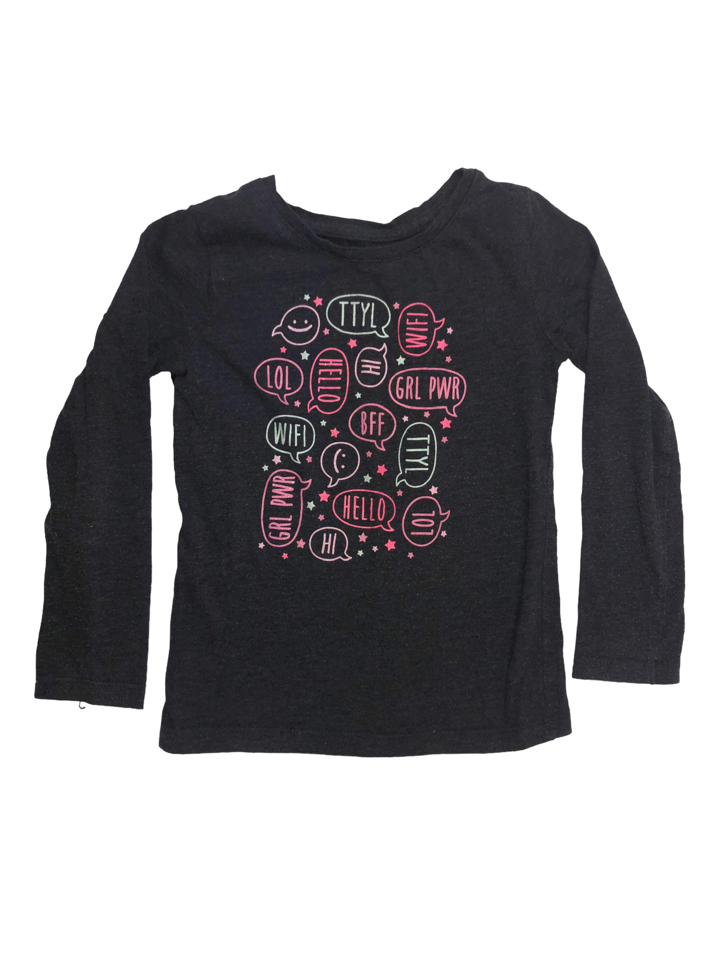 George Grey Long Sleeve Shirt with Bubble Quotes 4-5