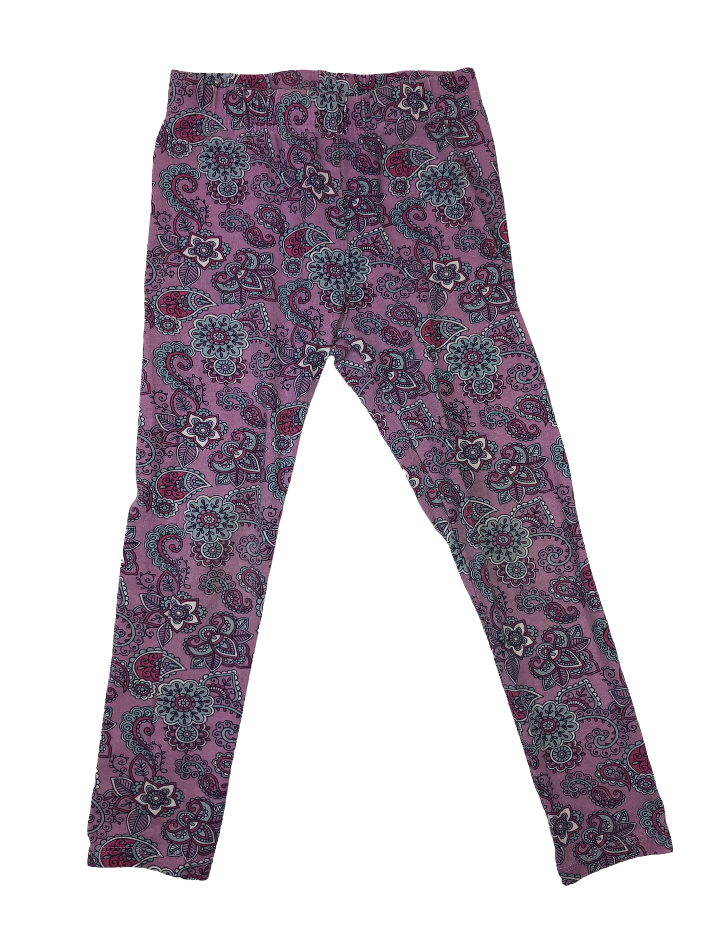Pekkle Purple Leggings with Floral Paisley Print 5