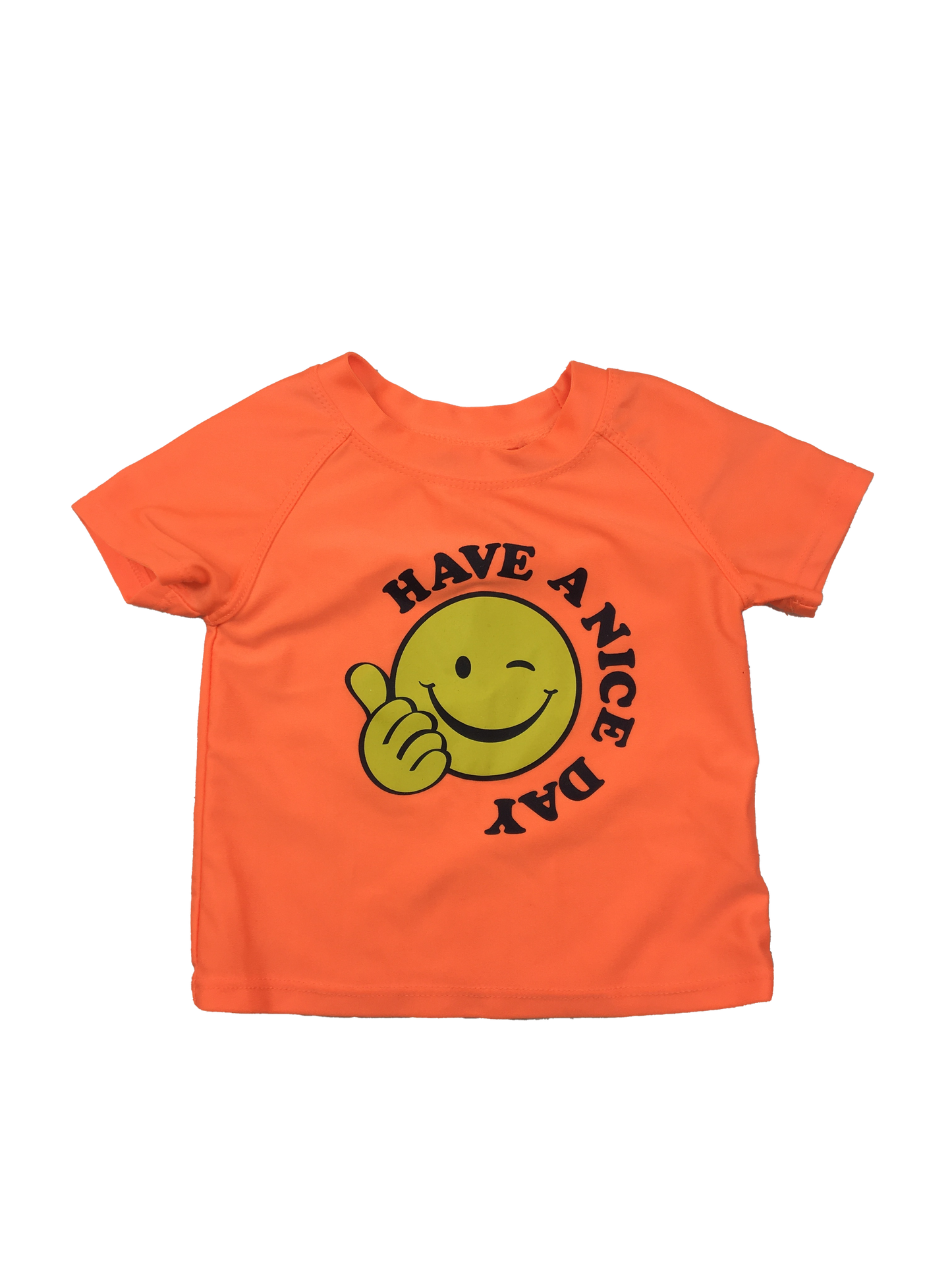 George Orange Rash Guard with Happy Face 6-12M