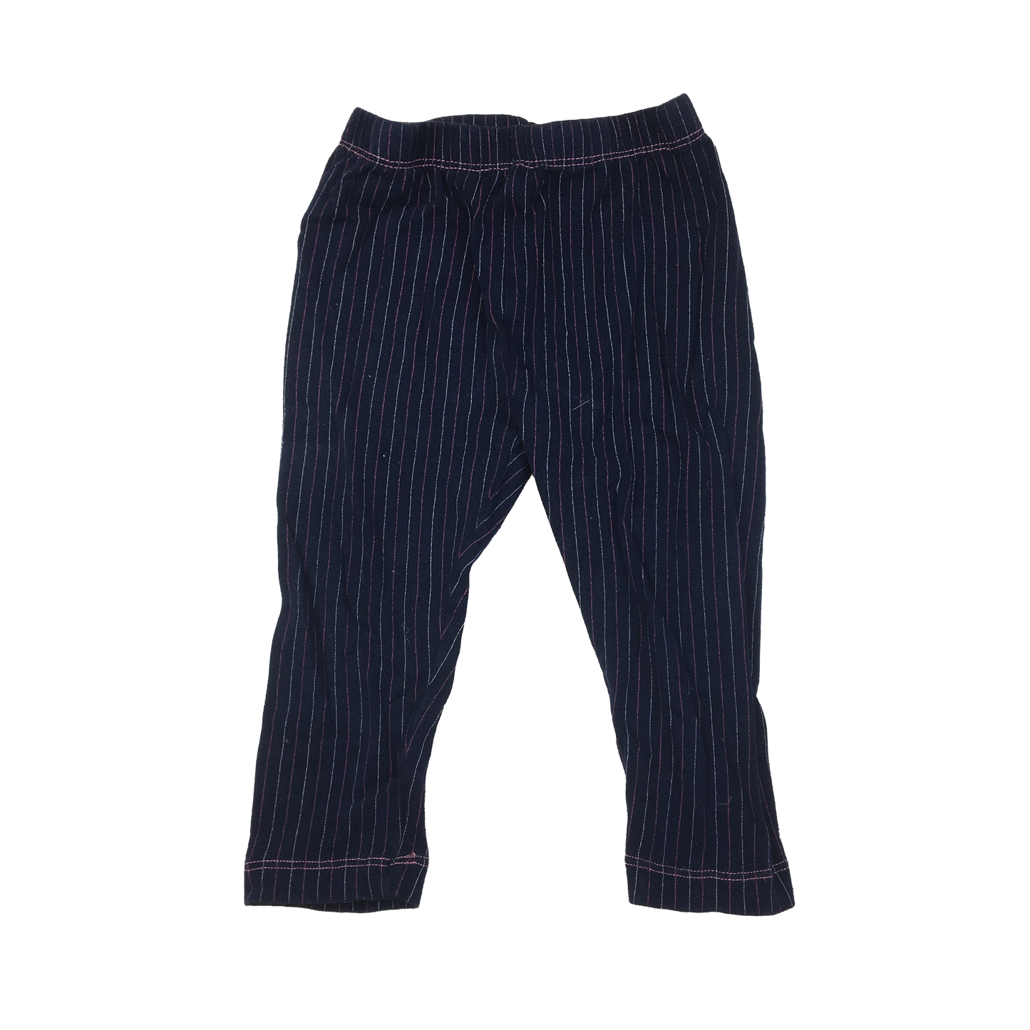 Vitamin Kids Navy Leggings with Pink Pinstripes 18M