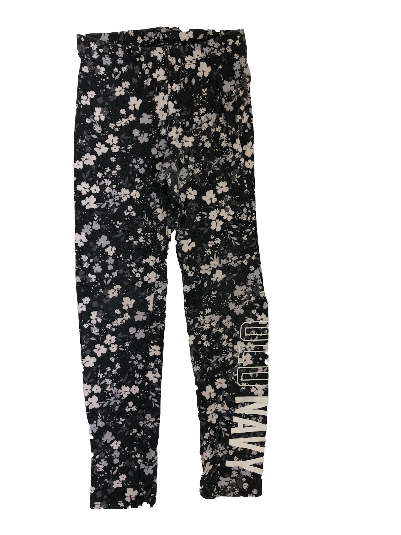 Old Navy Black Floral Leggings with Old Navy on Leg 8 – The Sweet Pea Shop