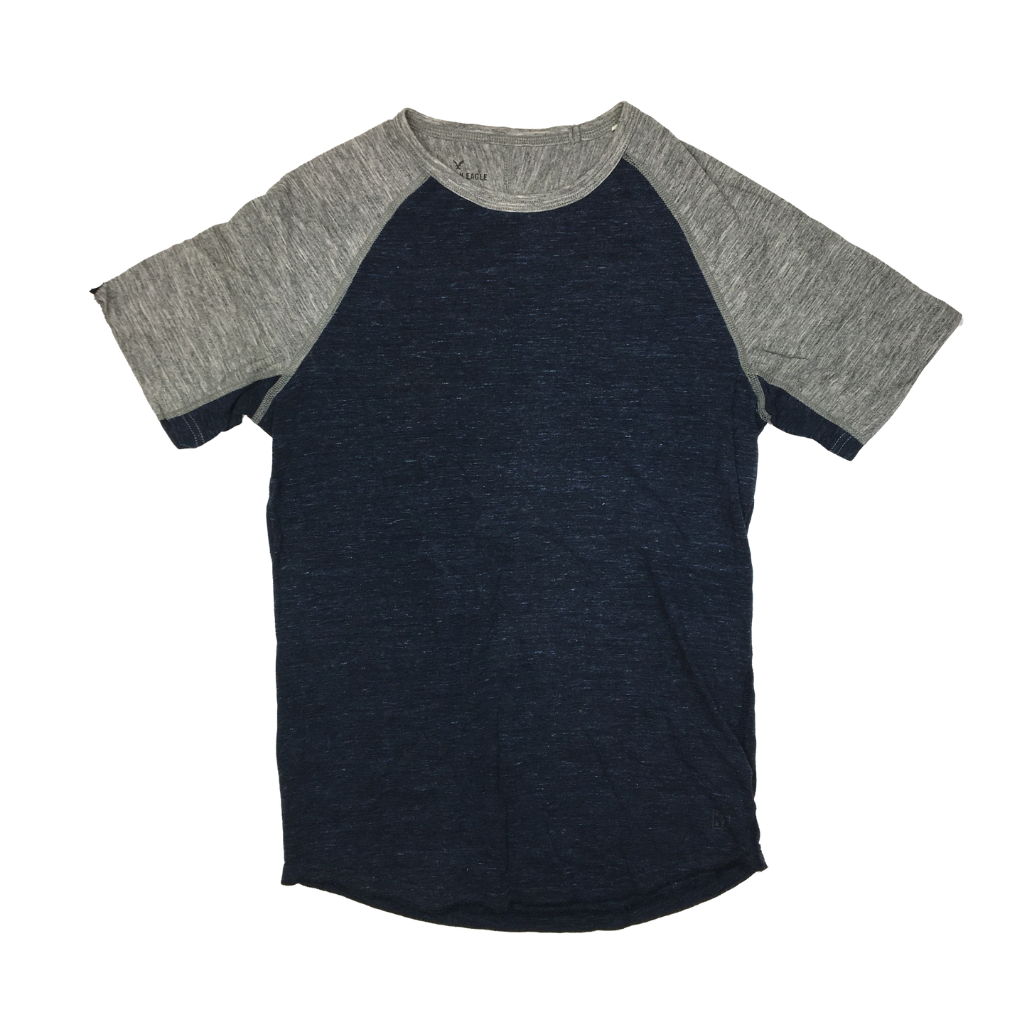 American Eagle Active Blue & Grey Raglan T-Shirt (Mens XS) 14-16