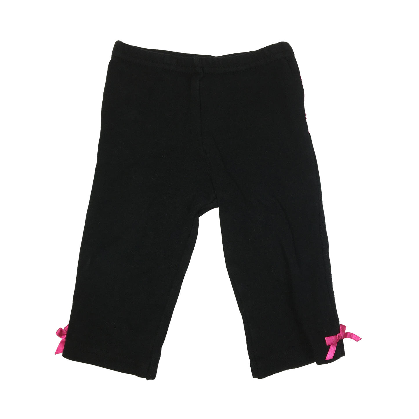 Chick Pea Black Pull-On Pants with Ruffle Bum 6-9M