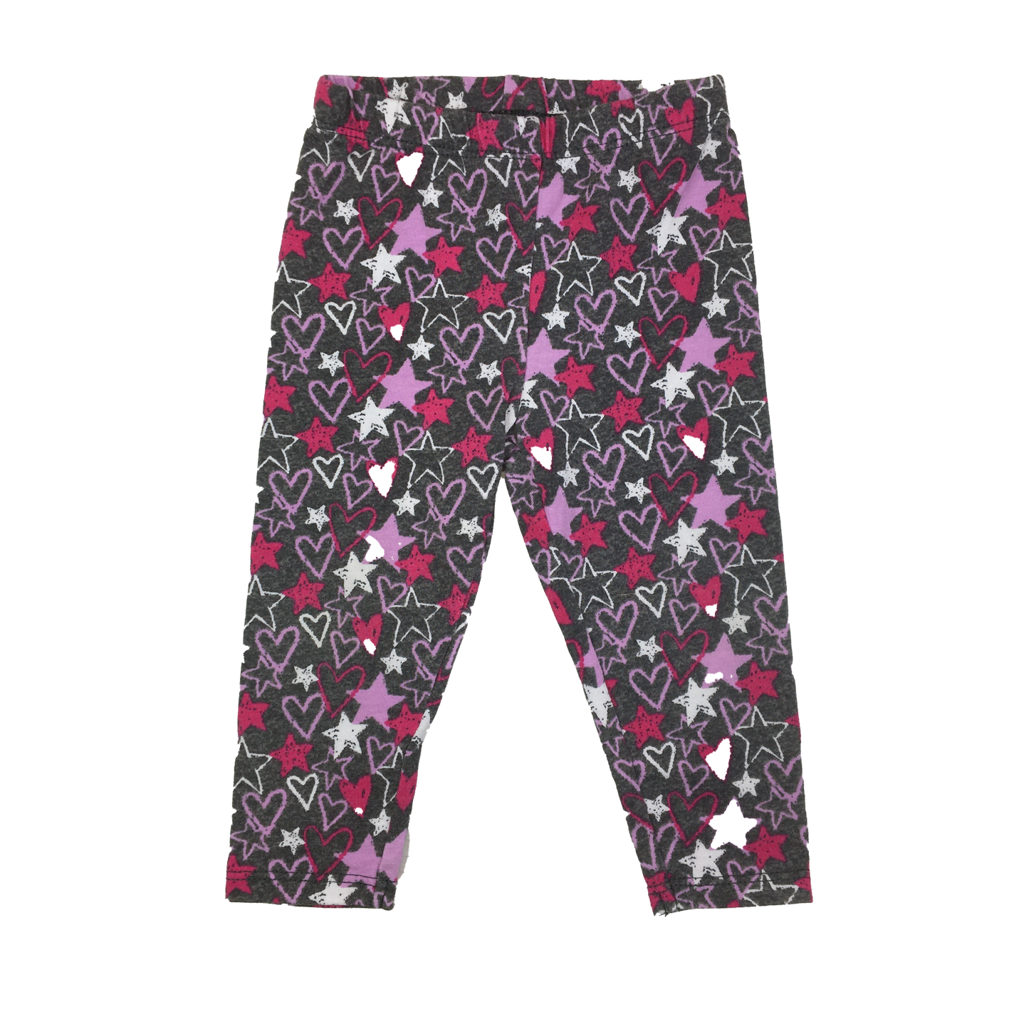 Koala Baby Grey Leggings with Stars & Hearts 6-9M