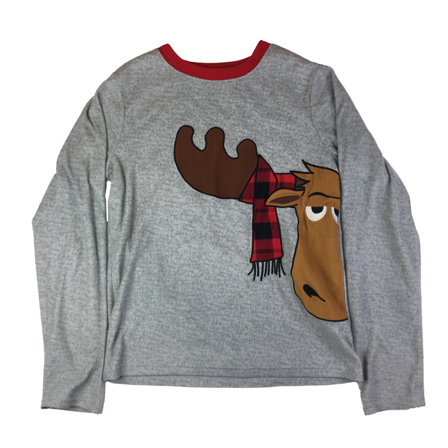 George Grey Fleece Sweater with Moose 14-16