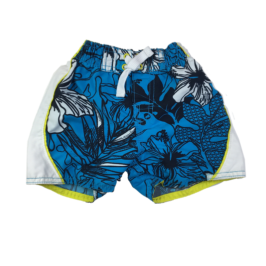The Children's Place Blue & Yellow Swim Trunks 6-9M