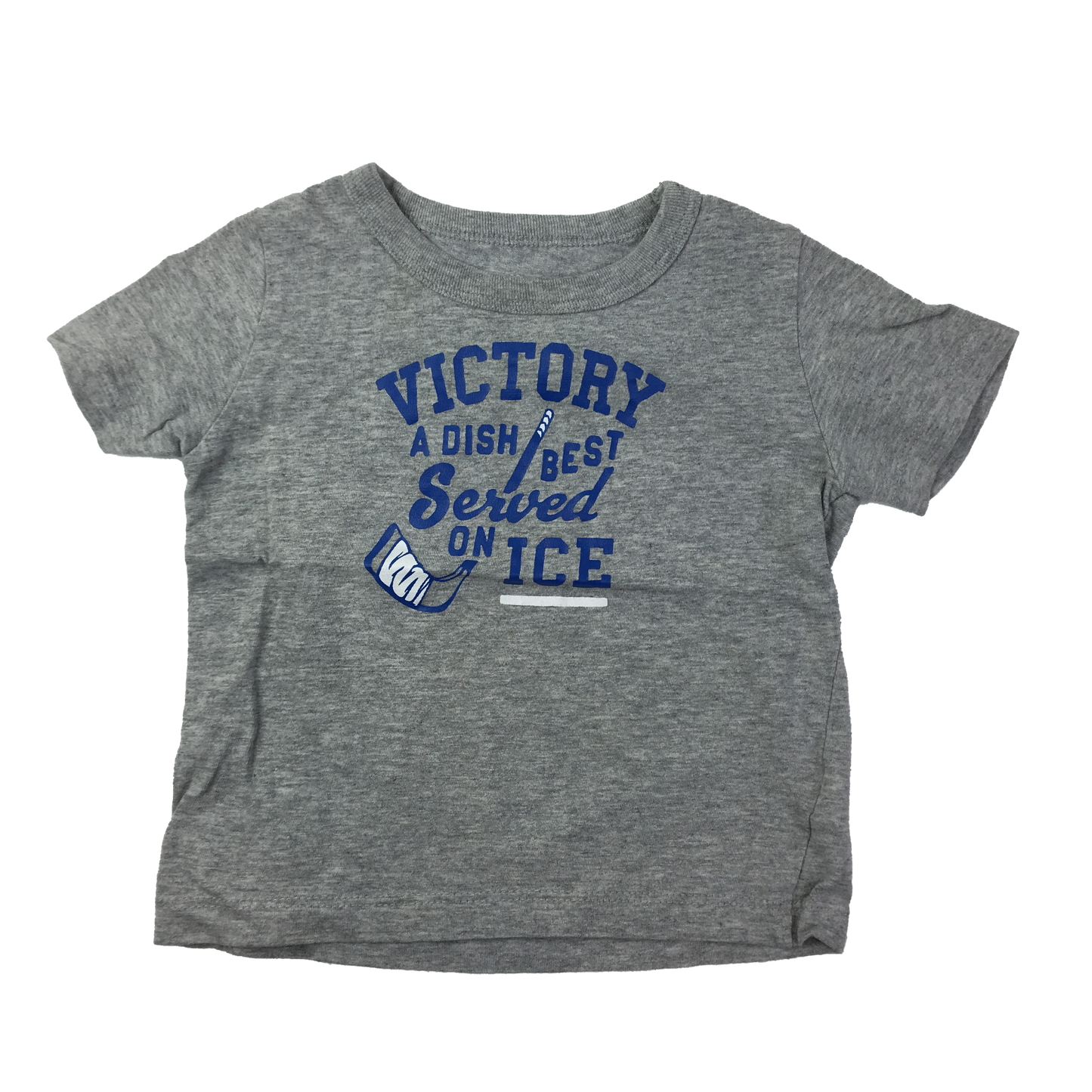 OshKosh Grey T-Shirt "Victory A Dish Best Served On Ice" 18M