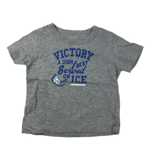 OshKosh Grey T-Shirt "Victory A Dish Best Served On Ice" 18M