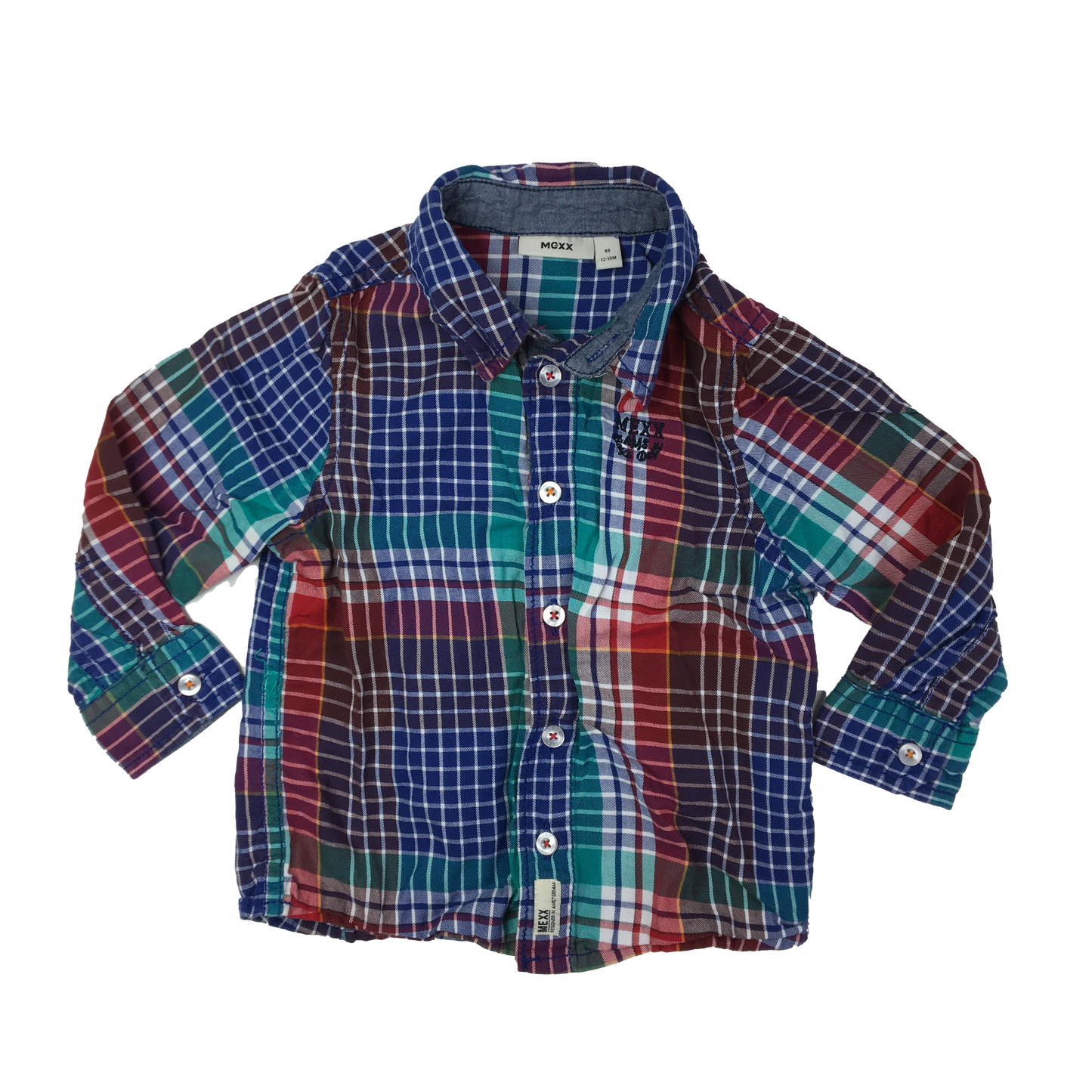MGXX Multicoloured Long Sleeve Button-Up Shirt 12-18M