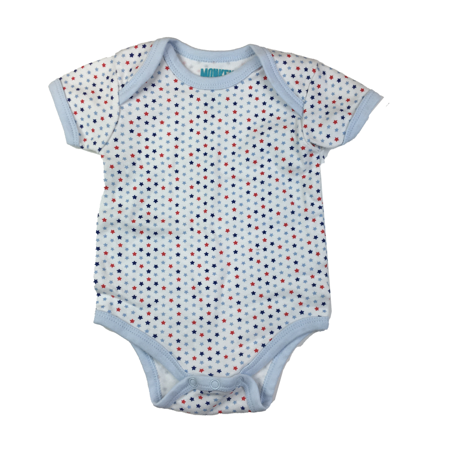 Monkey Bars White Onesie with Stars 6-9M