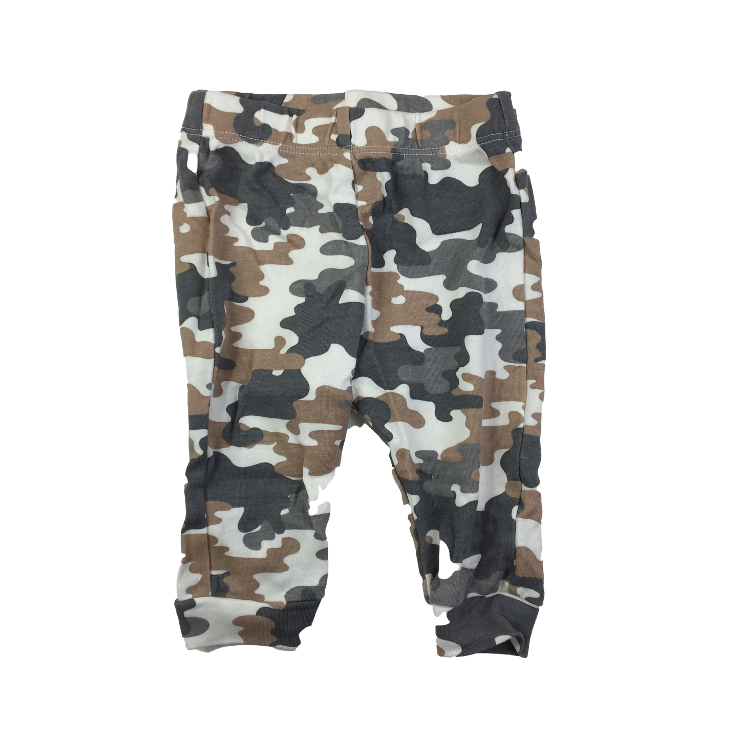 Pekkle Brown Multicoloured Camouflage Joggers 6M