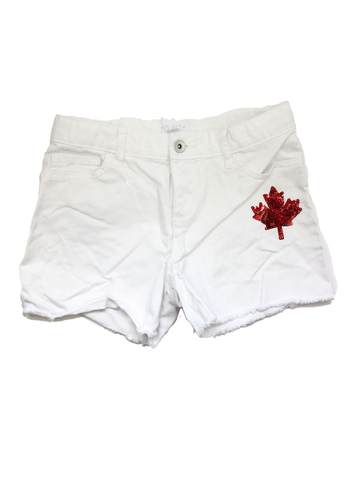 The Children's Place Jean Shorts with Sequin Maple Leaf 10