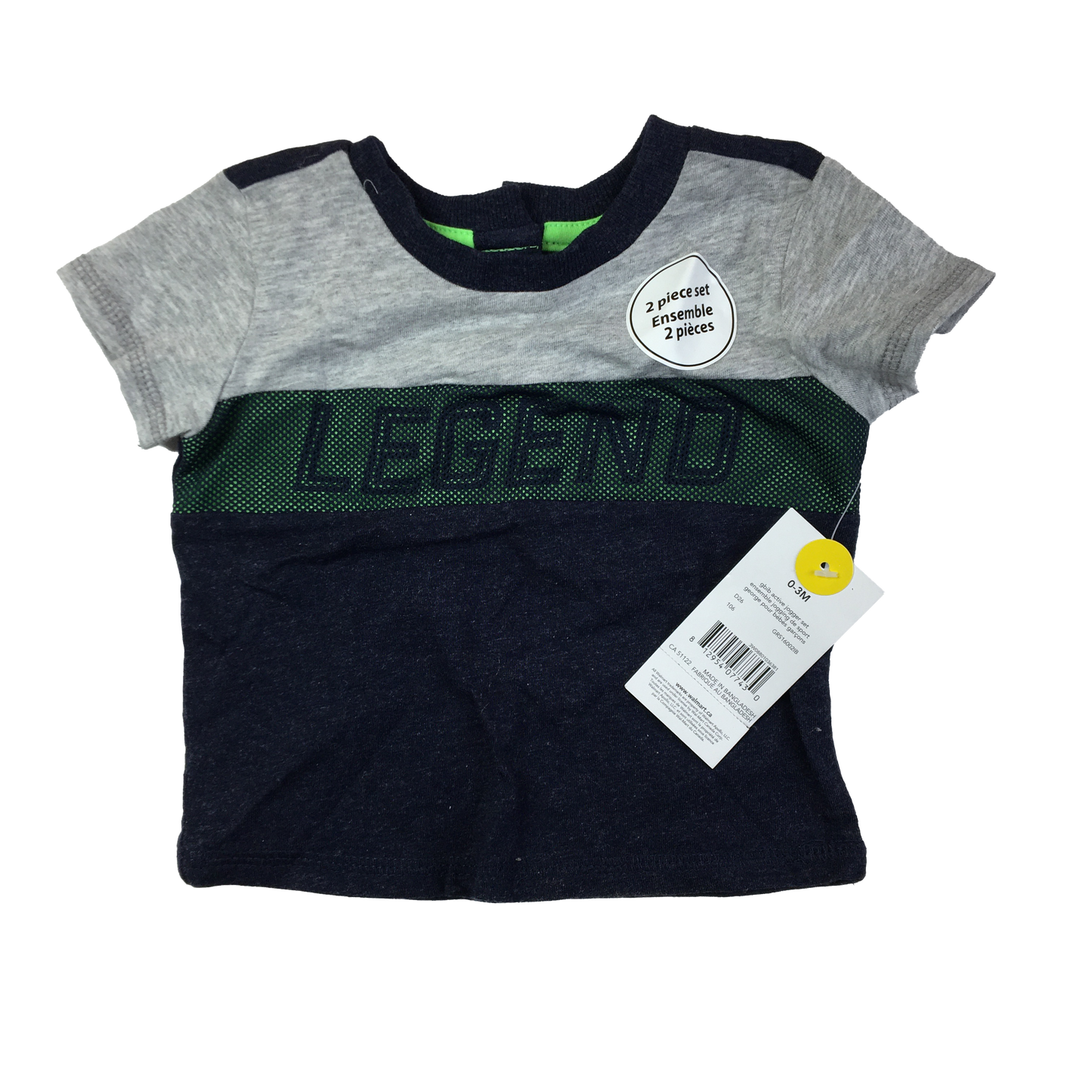 Walmart Navy "Legend" T-Shirt 0-3M