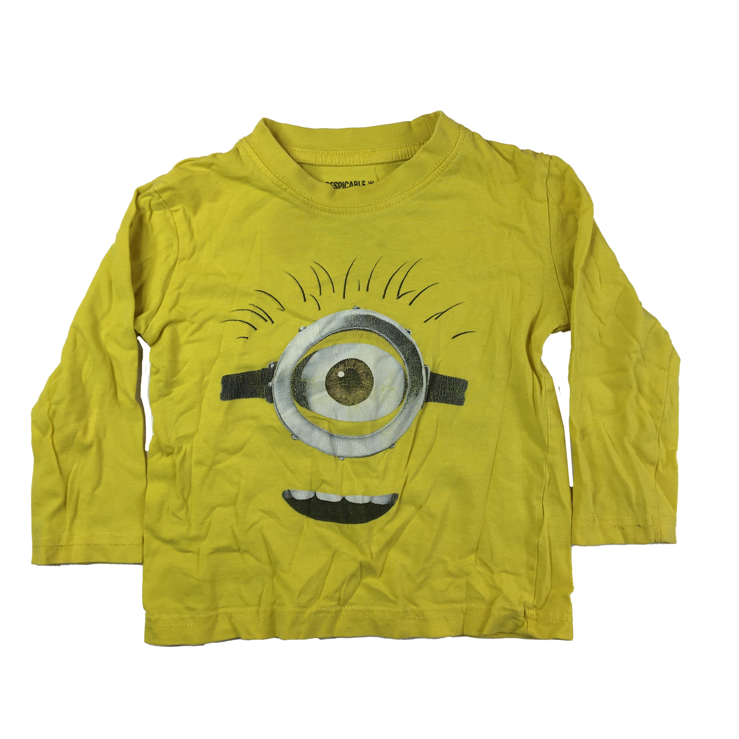 Despicable Me Yellow Long Sleeve with Minion Face 2T