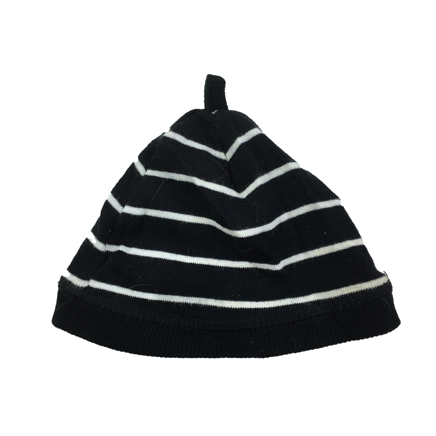 H&M Black & White Striped Hat 0-1M