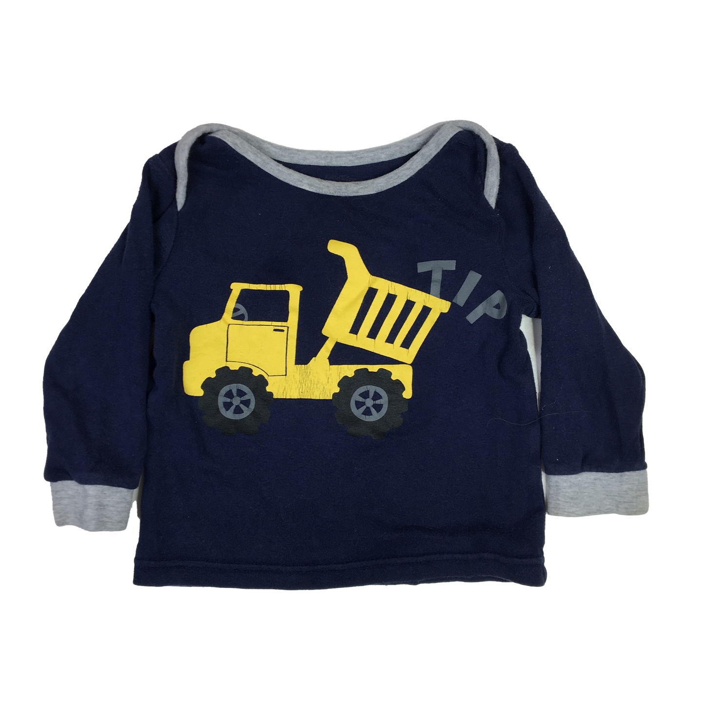 Navy Blue Long Sleeve Shirt with Dump Truck 18Mn