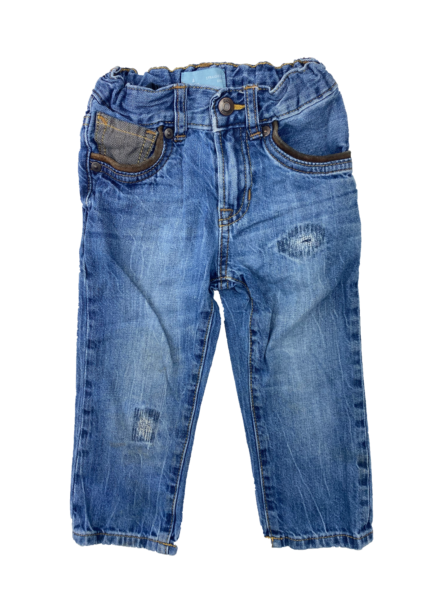 Baby Gap Straight Leg Medium Wash Distressed Jeans 2T
