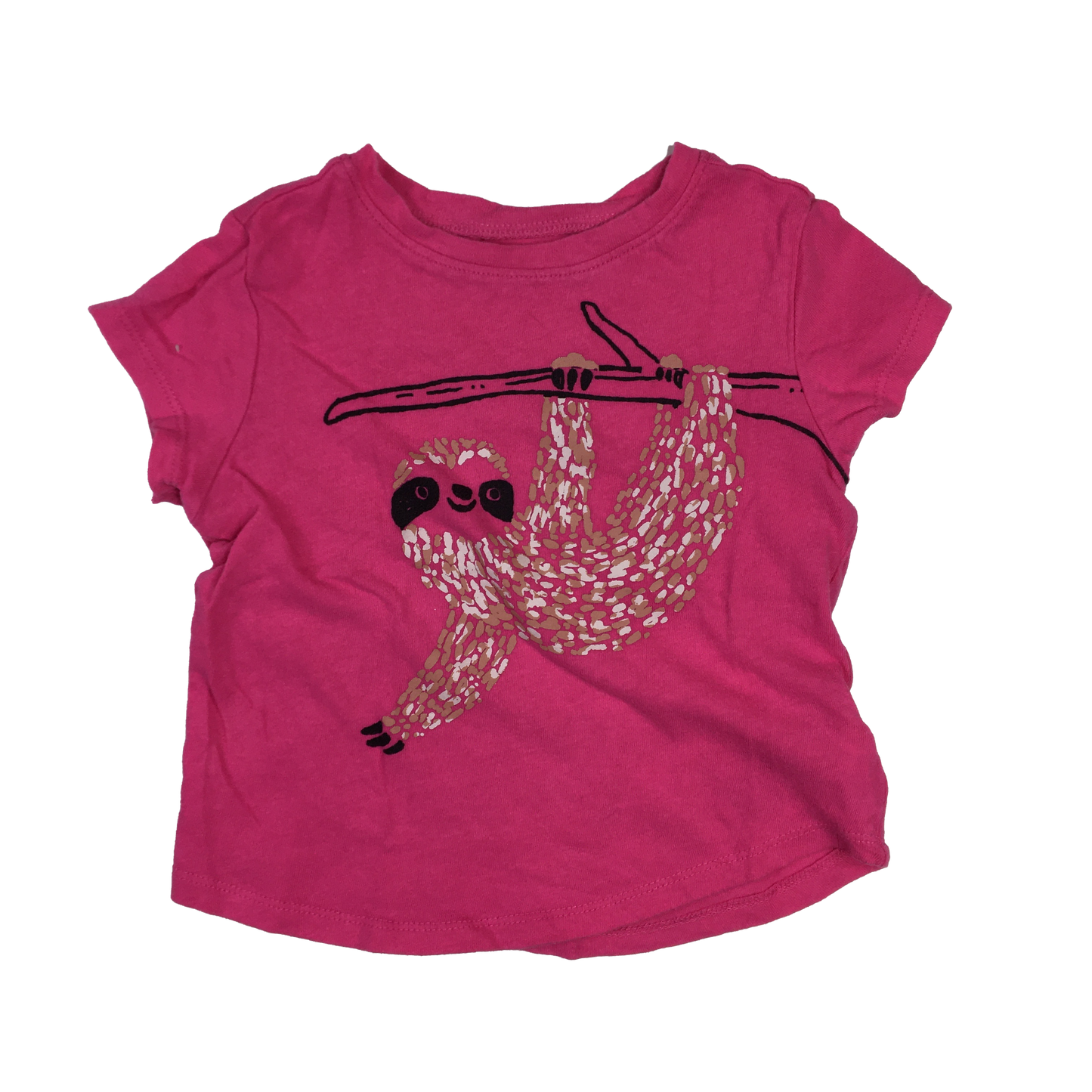Old Navy Pink T-Shirt with Sloth 18-24M